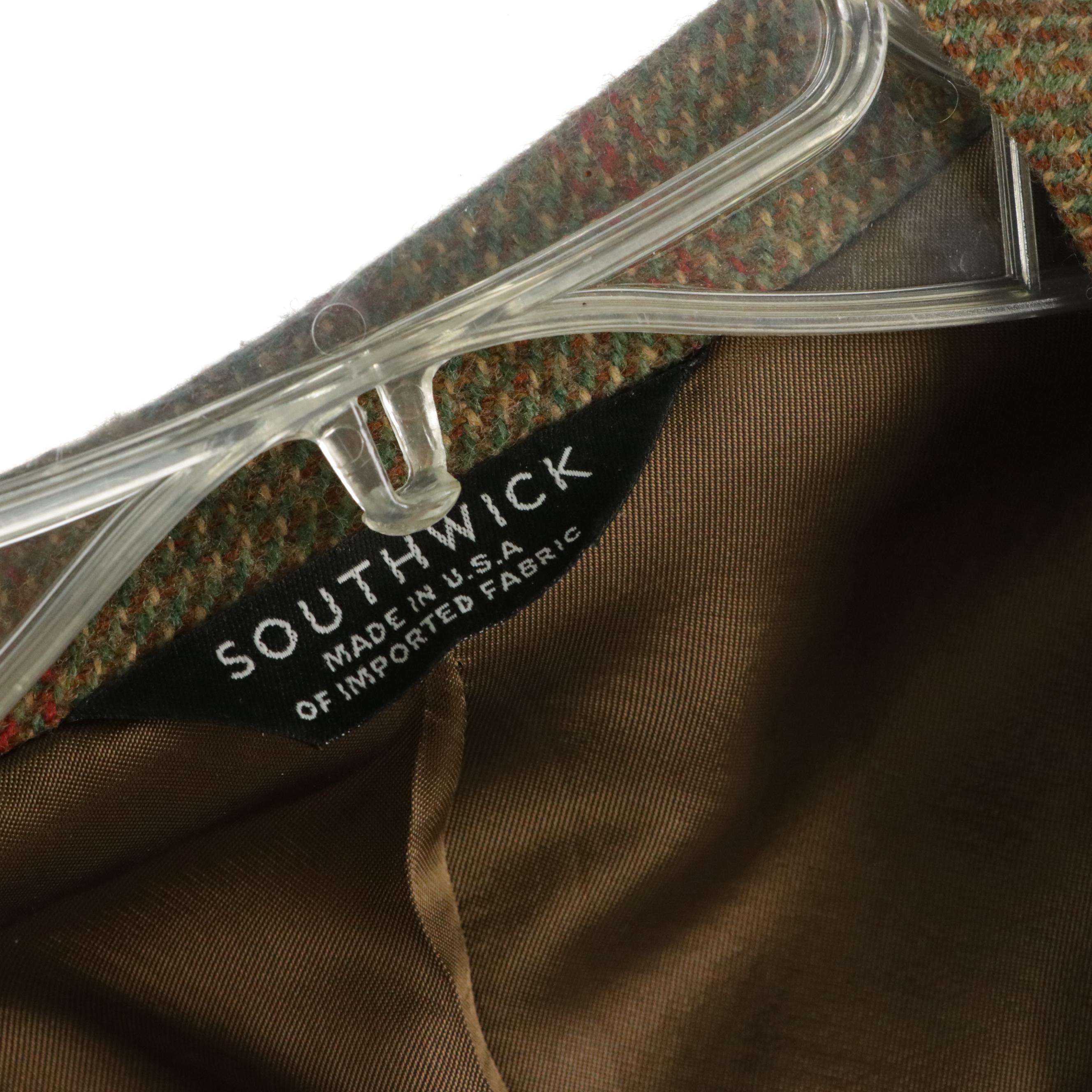 Men's Vintage Southwick Tweed Wool Blazer & Lauren Ralph Lauren Flat Front Pants