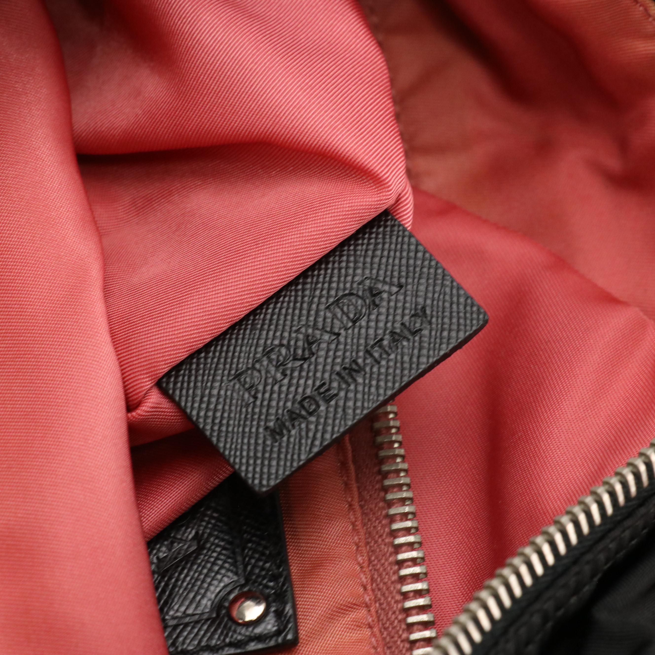 Prada Multi-Pocket Crossbody Messenger Bag in Black Tessuto Nylon and Leather