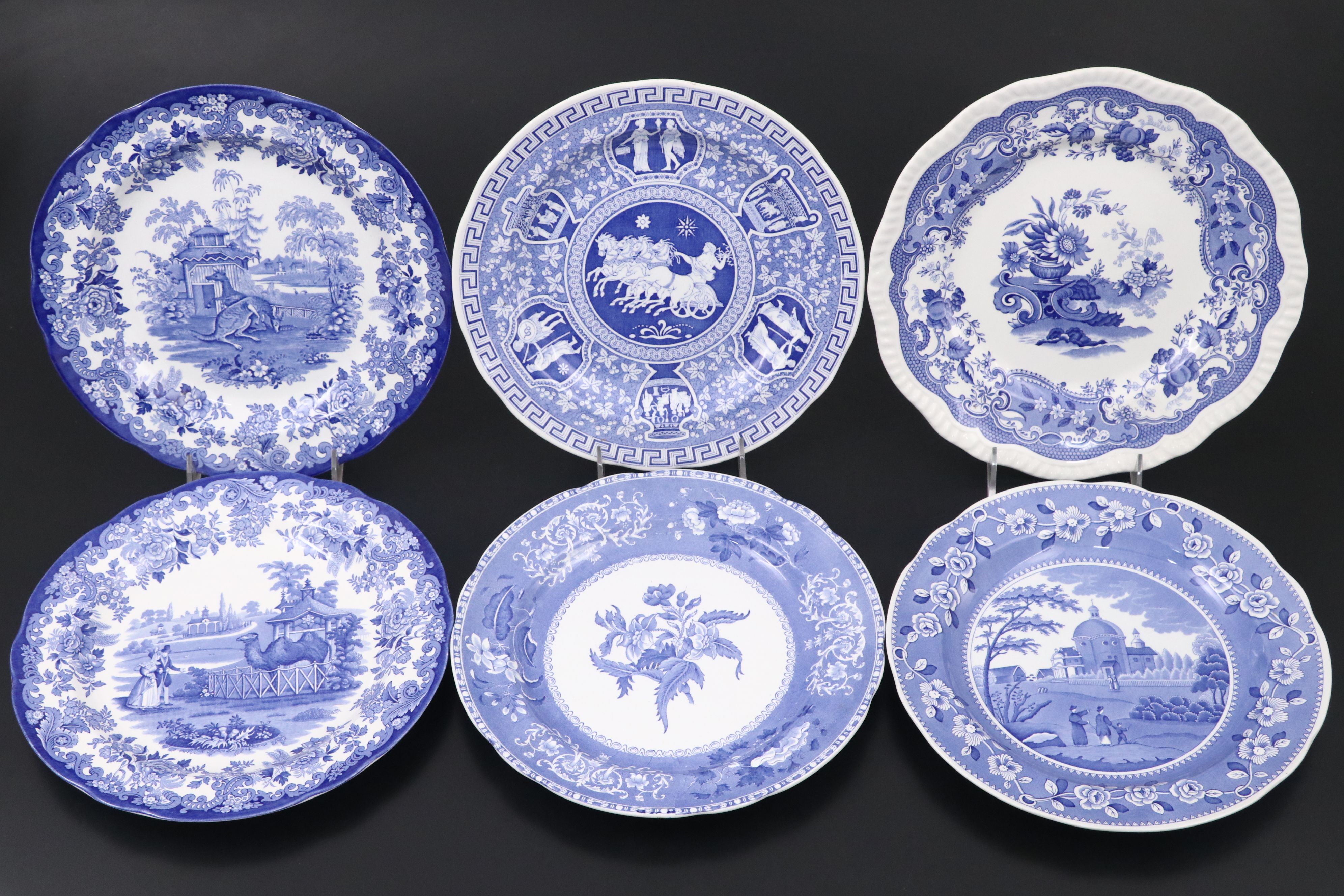 Spode Blue Room Collection Transferware Featuring "Greek" and "Italian" Plates