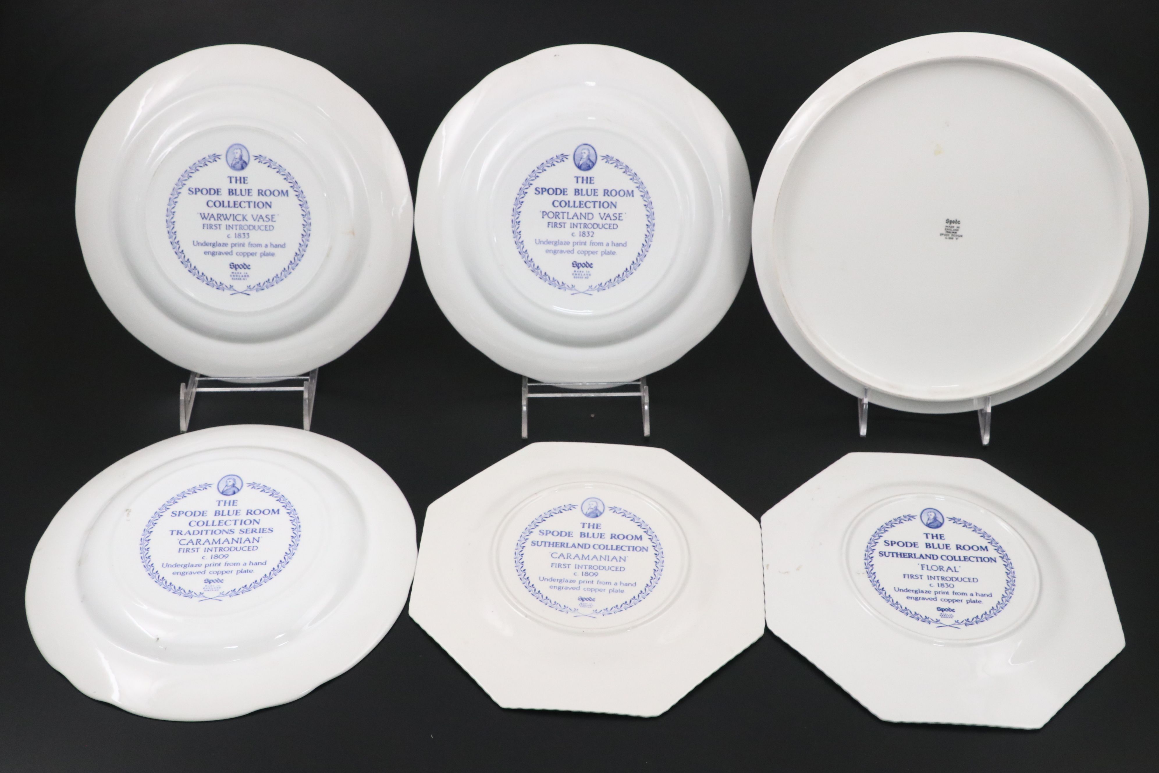 Spode Blue Room Collection Transferware Featuring "Greek" and "Italian" Plates