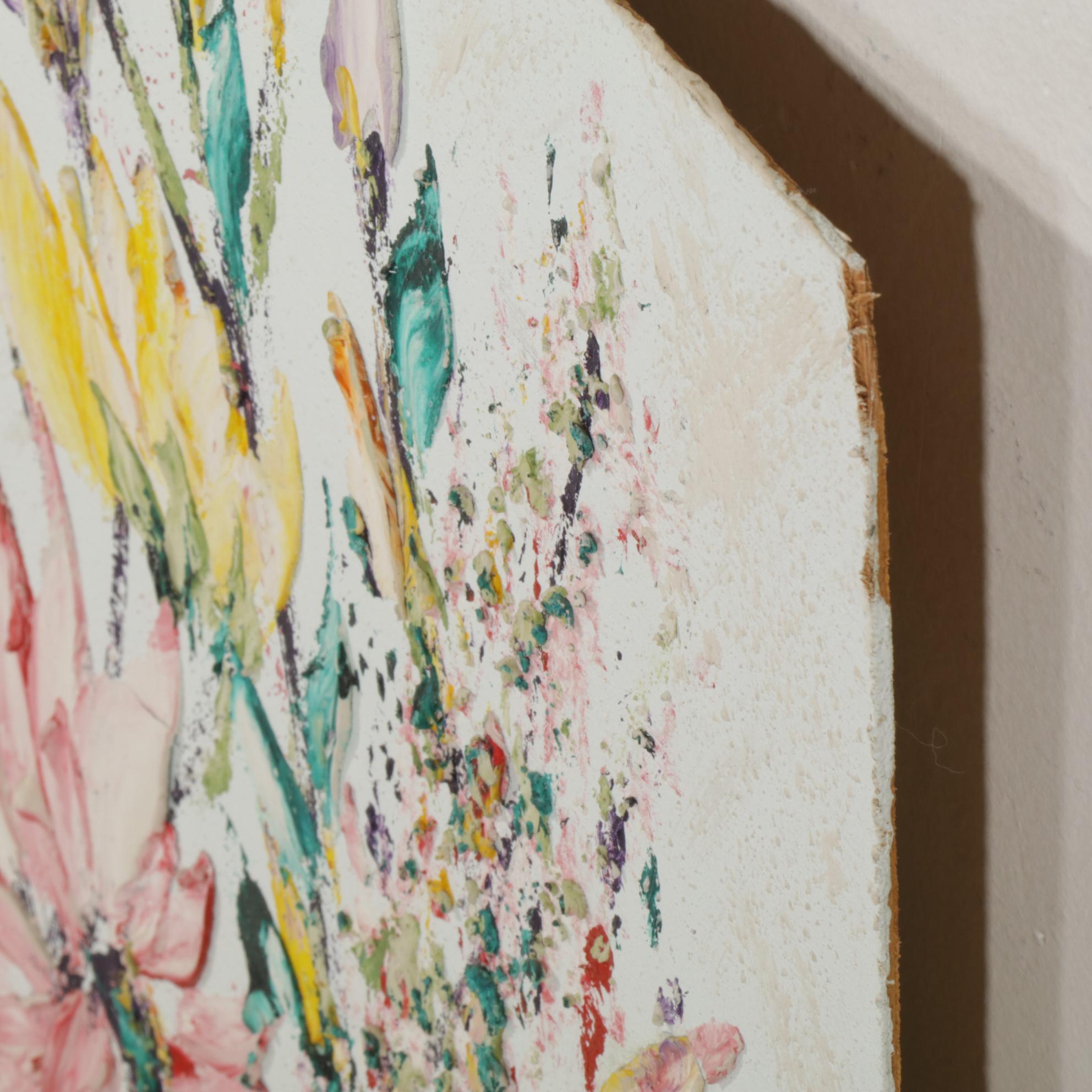 Mickey Falkenburg Wagstaff Impressionist Textured Flow Bouquet, 20th Century