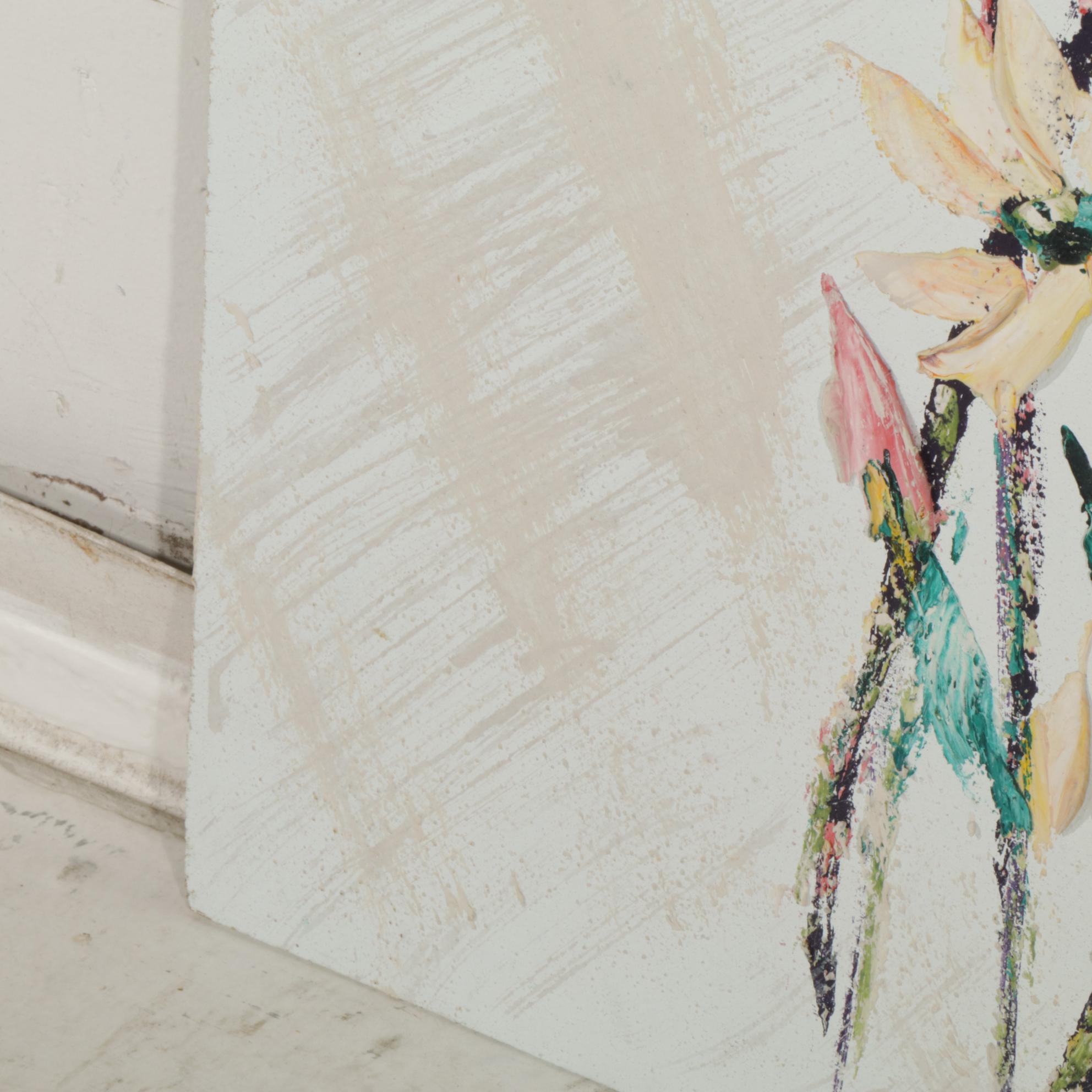 Mickey Falkenburg Wagstaff Impressionist Textured Flow Bouquet, 20th Century