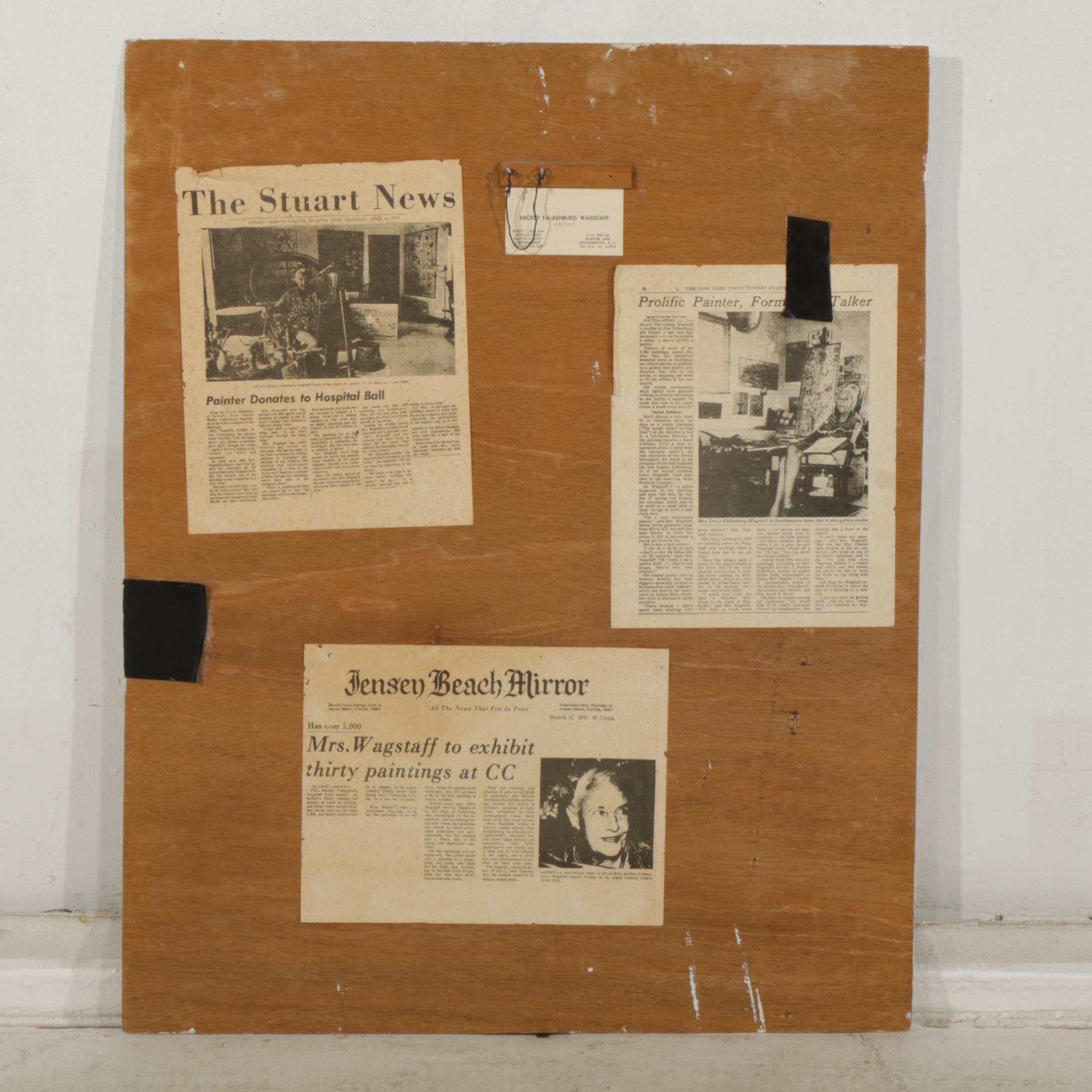 Mickey Falkenburg Wagstaff Impressionist Textured Flow Bouquet, 20th Century