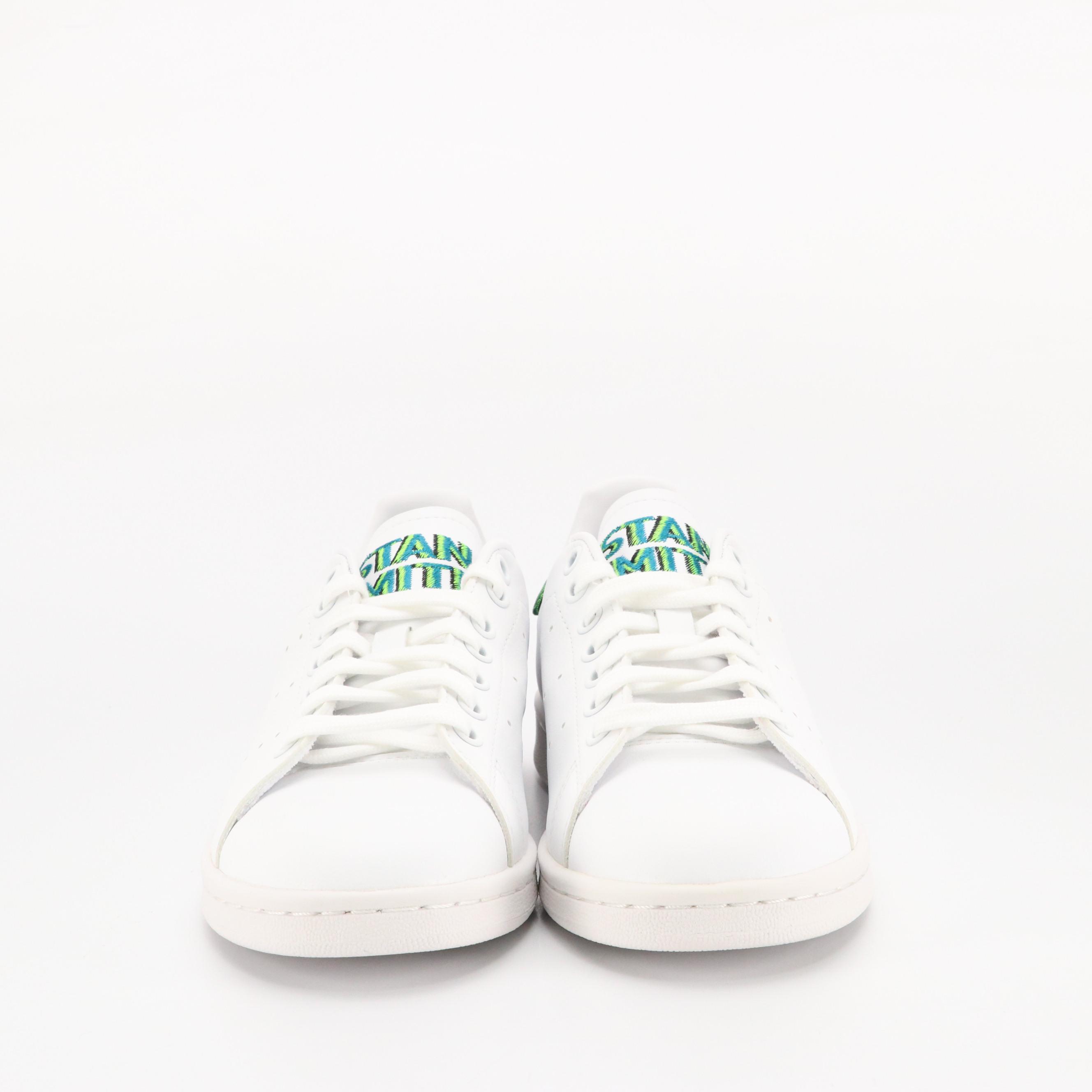 Boys' Adidas x Stan Smith Original "White Solar Green" Sneakers with Box and Tag