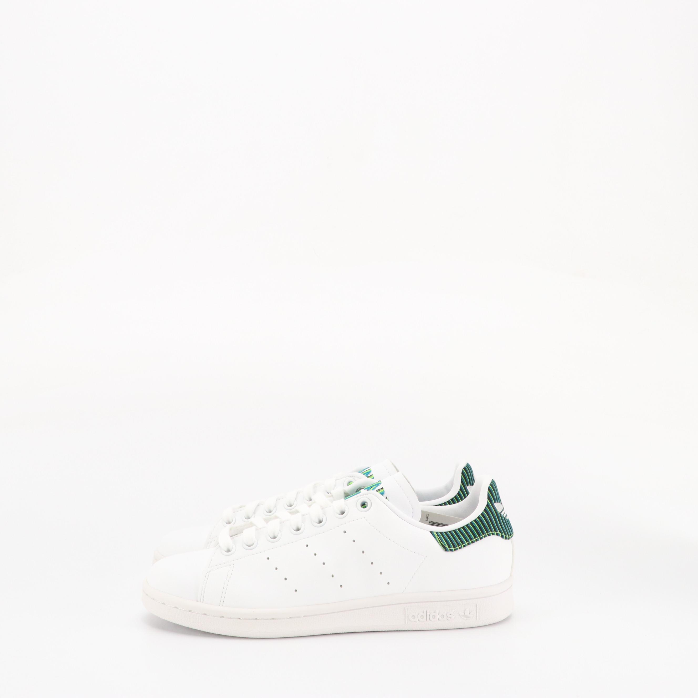 Boys' Adidas x Stan Smith Original "White Solar Green" Sneakers with Box and Tag