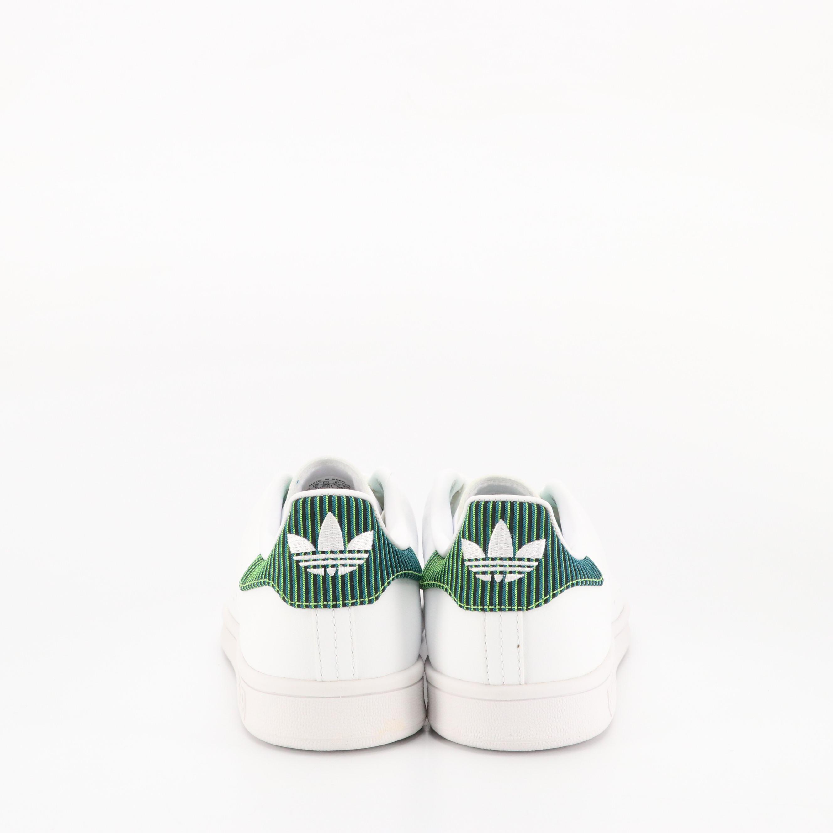 Boys' Adidas x Stan Smith Original "White Solar Green" Sneakers with Box and Tag
