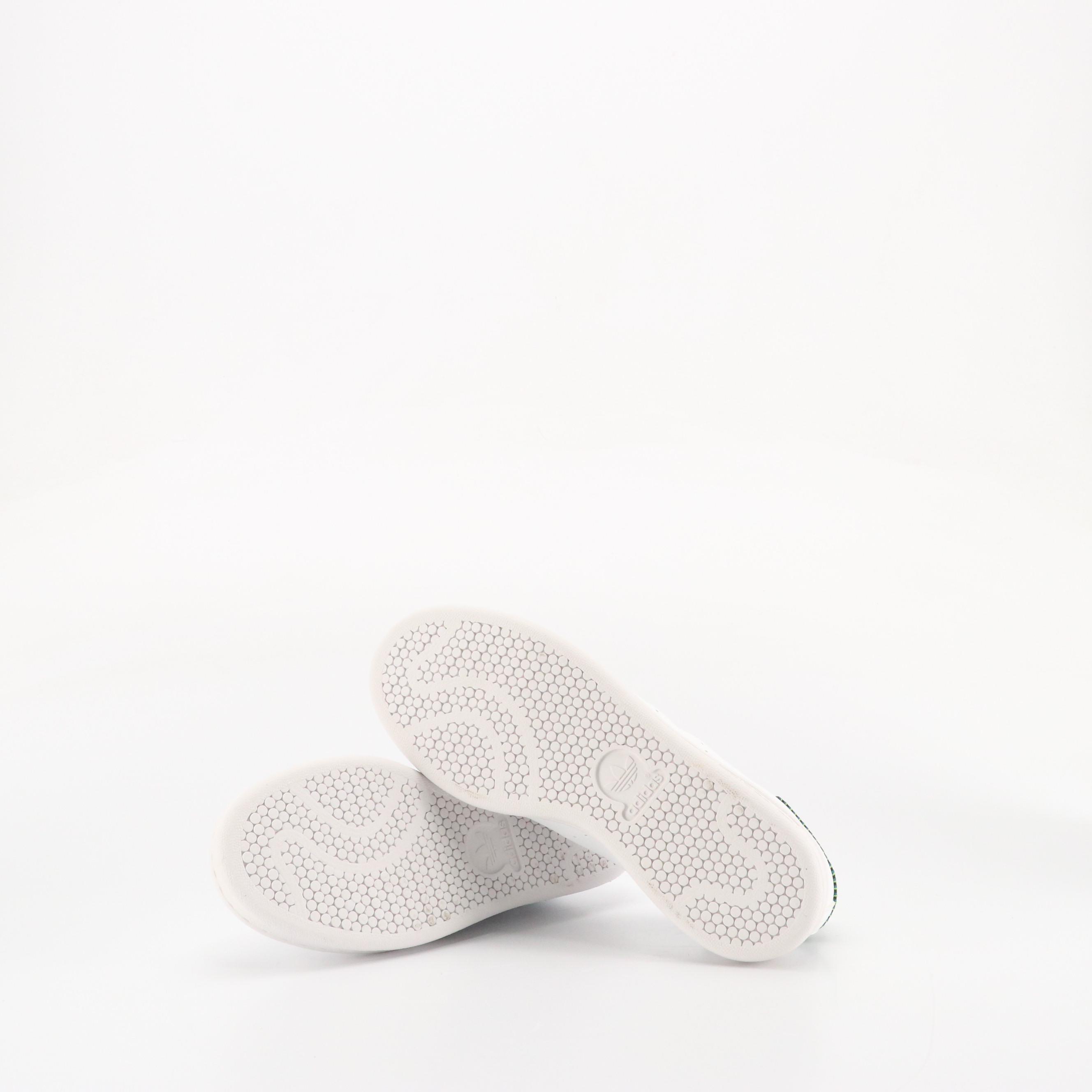 Boys' Adidas x Stan Smith Original "White Solar Green" Sneakers with Box and Tag