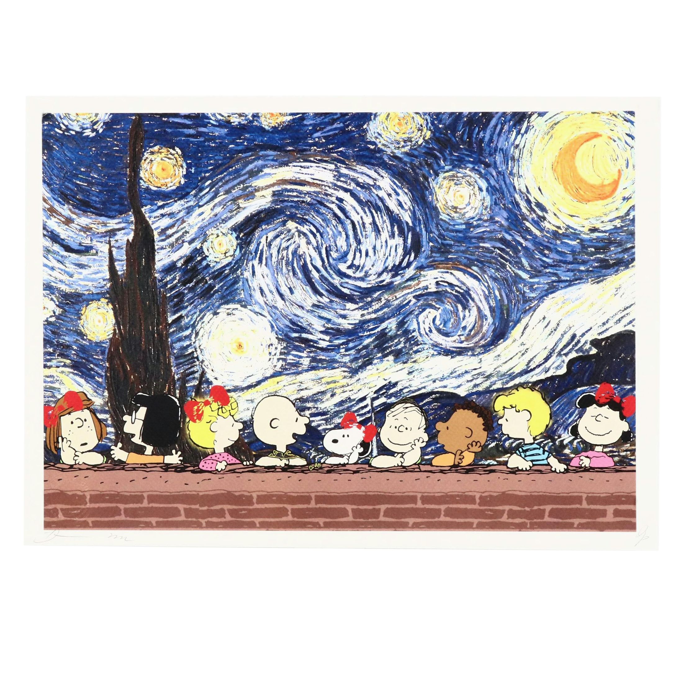 Death NYC Pop Art Digital Print Featuring Van Gogh x Peanuts, 2022