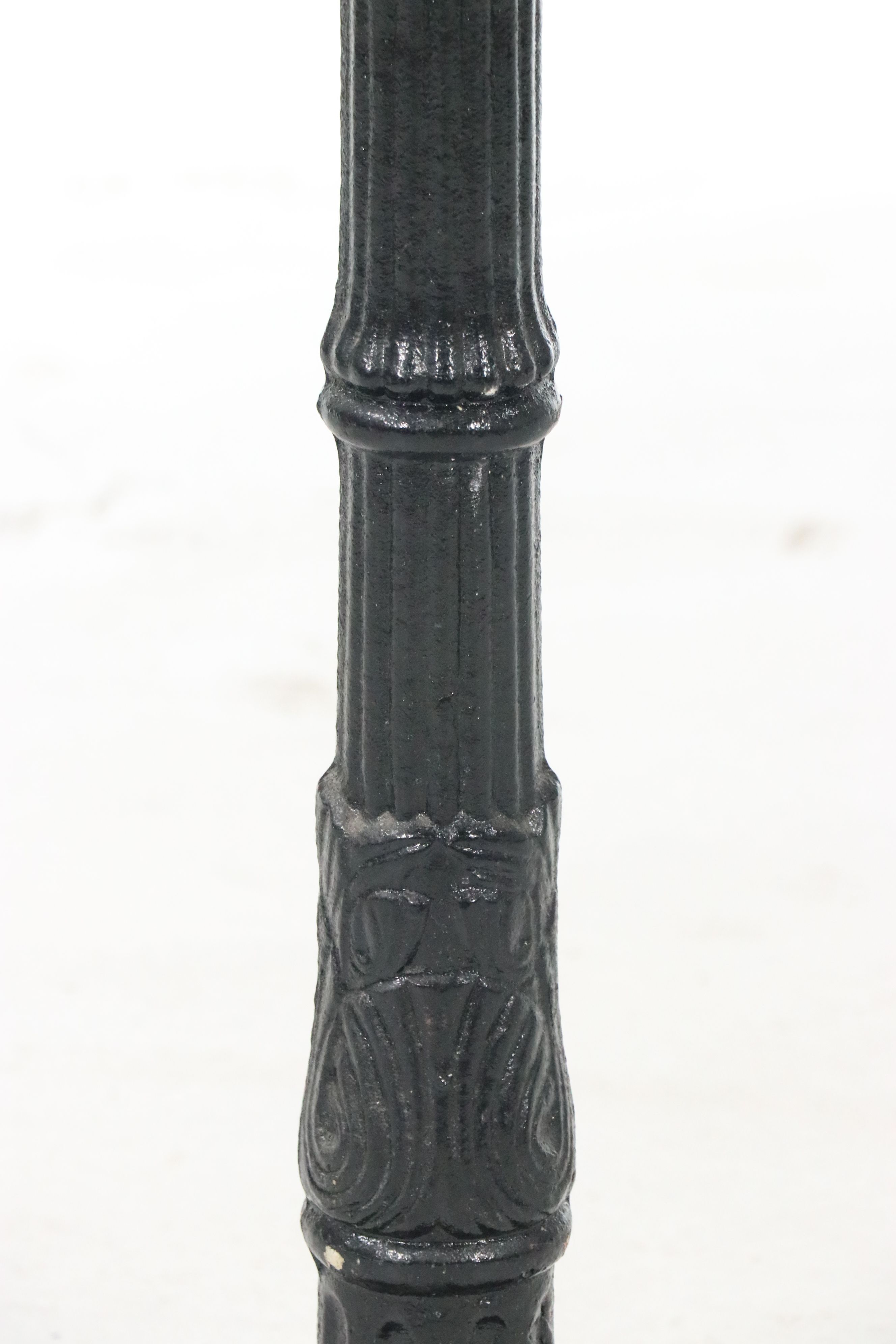 Victorian Style Marble Top Cast Iron Side Table