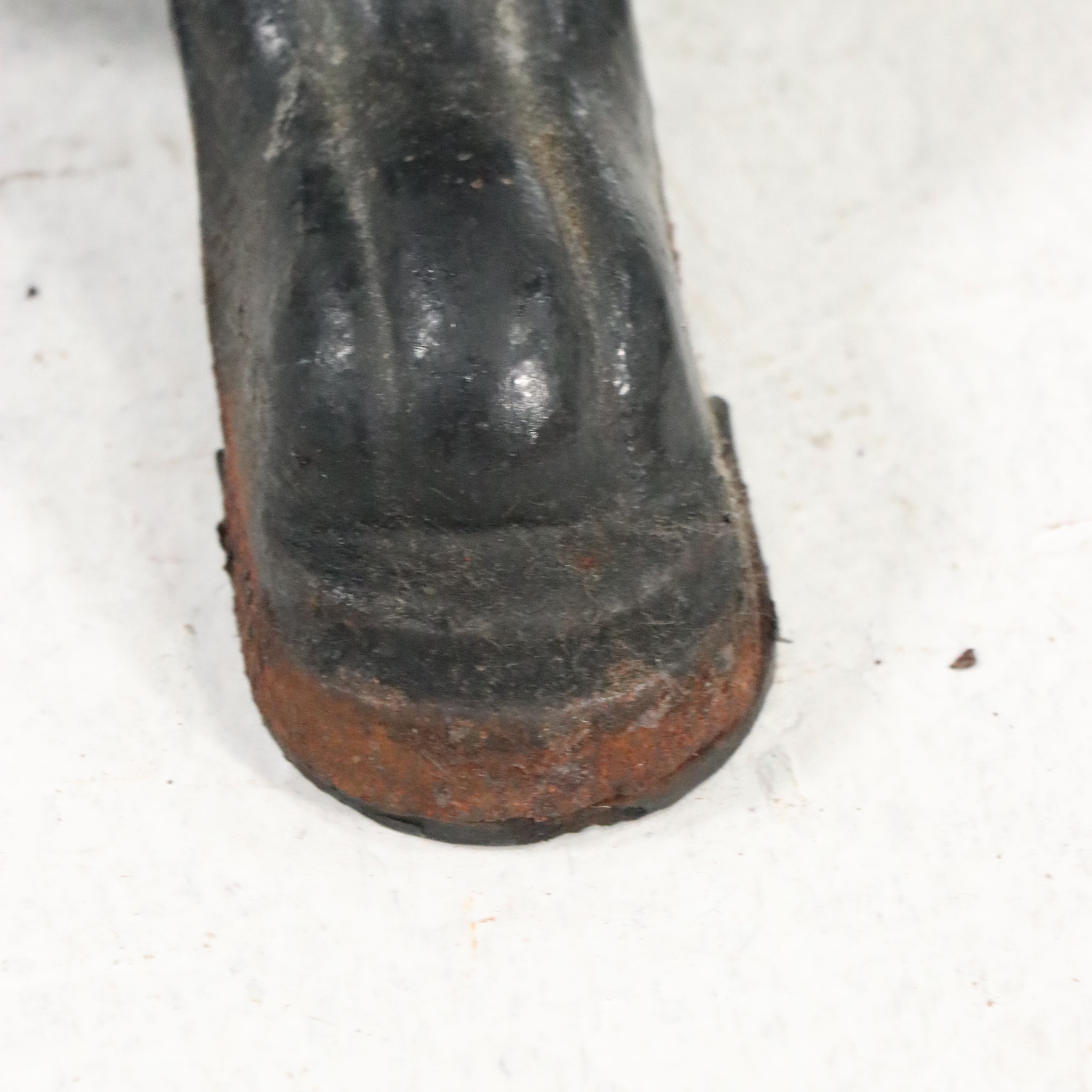 Victorian Style Marble Top Cast Iron Side Table