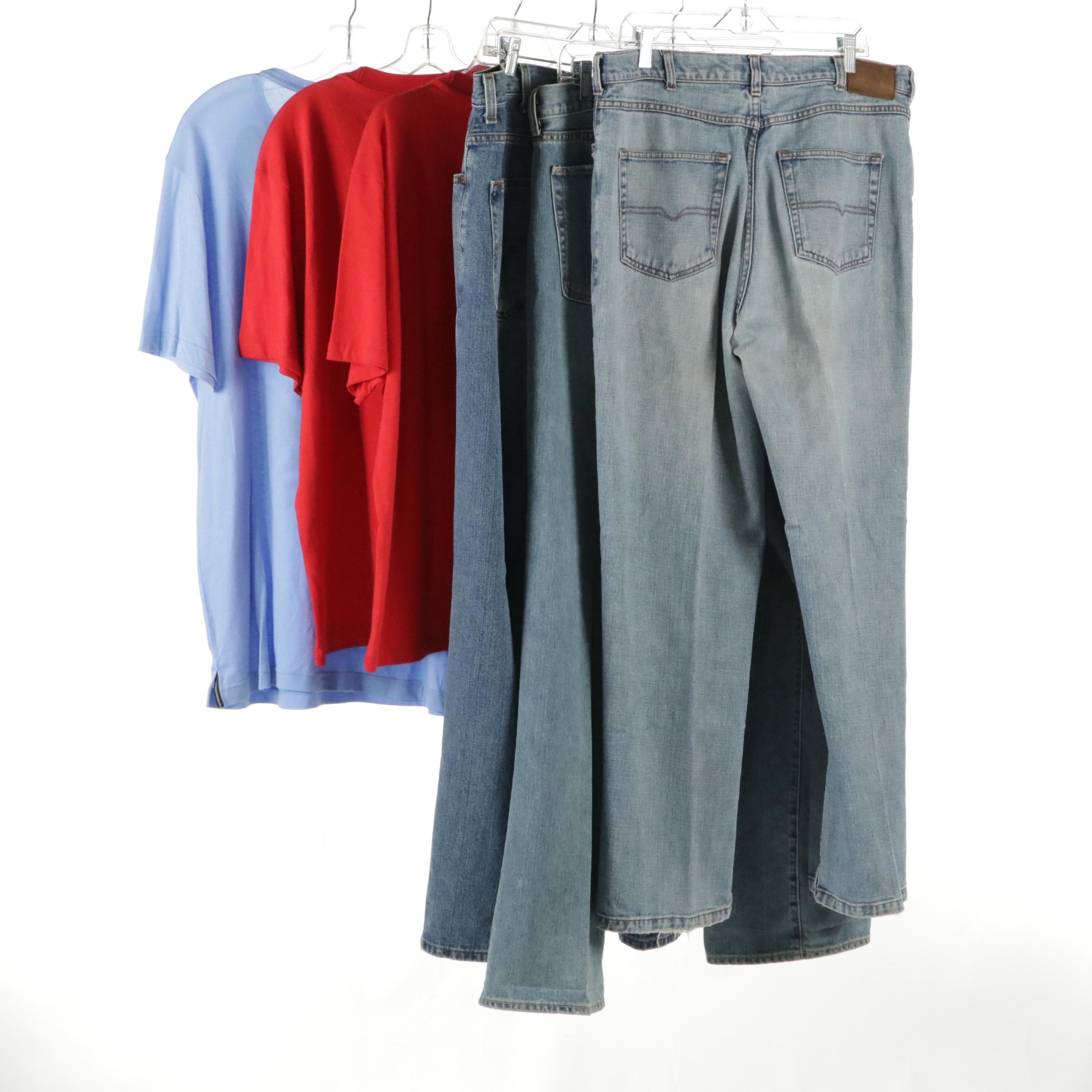 Men's Levi's Strauss & Co. 569 Loose Straight, Gap & Ruff Hewn Jeans w/ T-Shirts