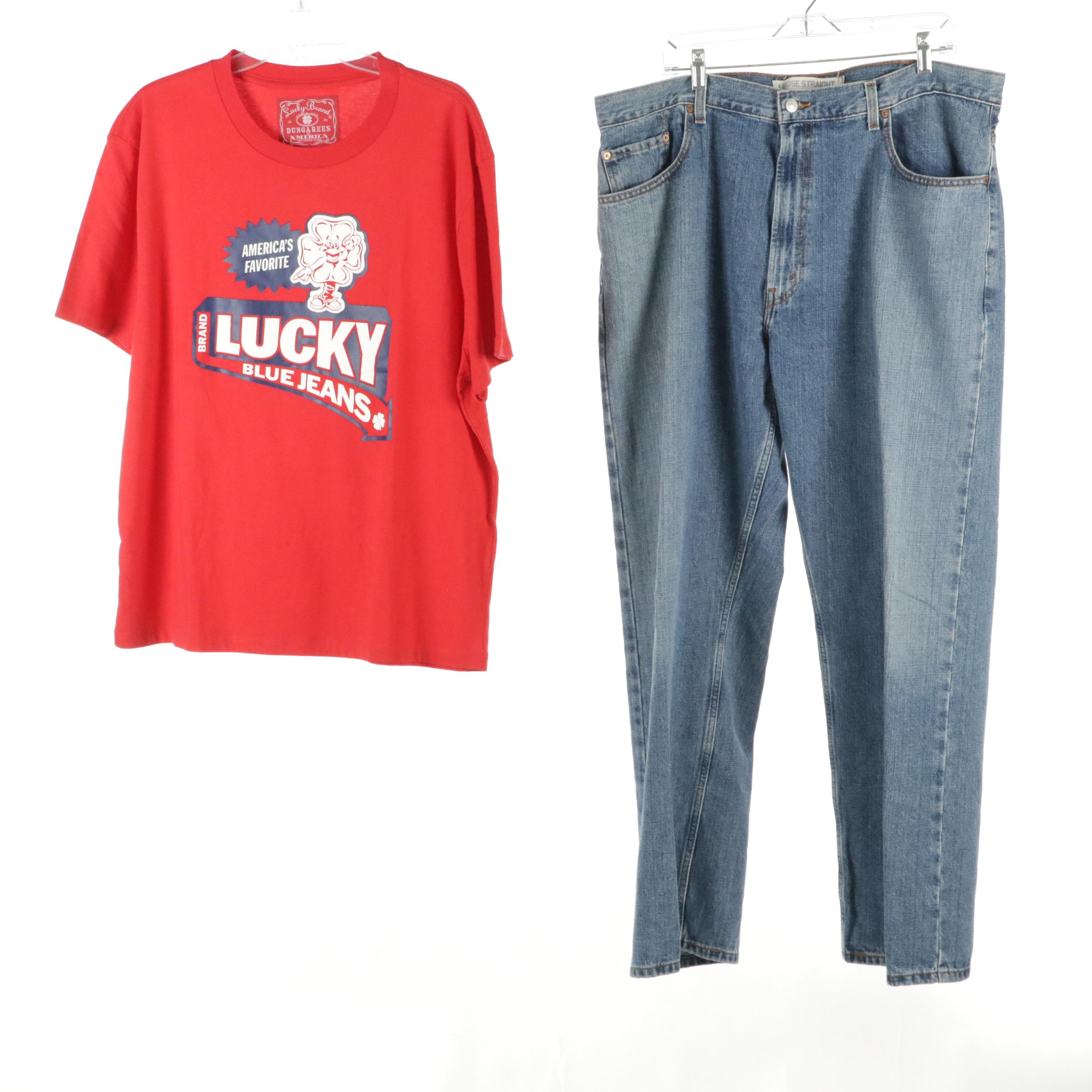 Men's Levi's Strauss & Co. 569 Loose Straight, Gap & Ruff Hewn Jeans w/ T-Shirts