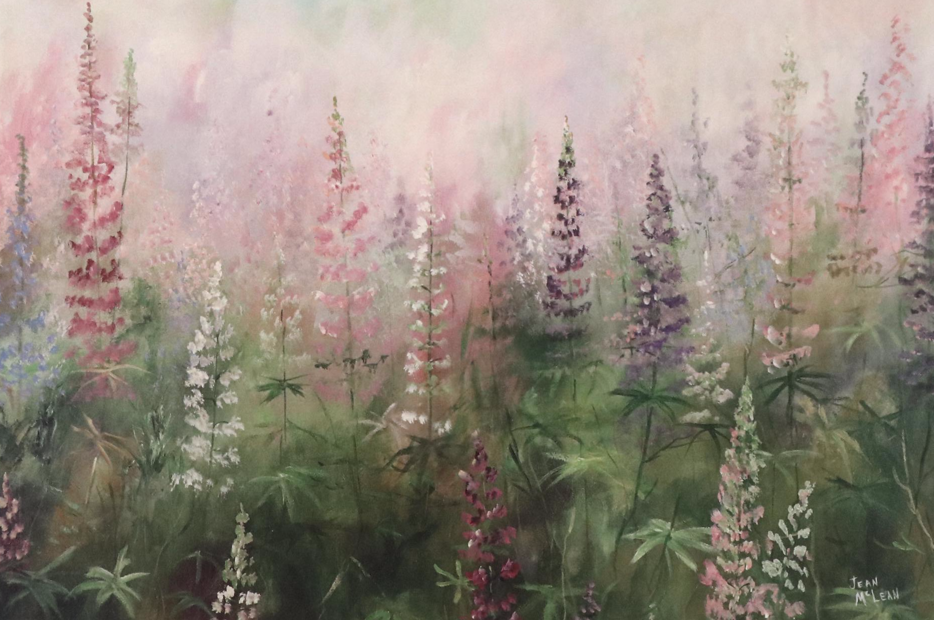 Jean McLean Offset Lithograph "Wild Lupine," Circa 1990