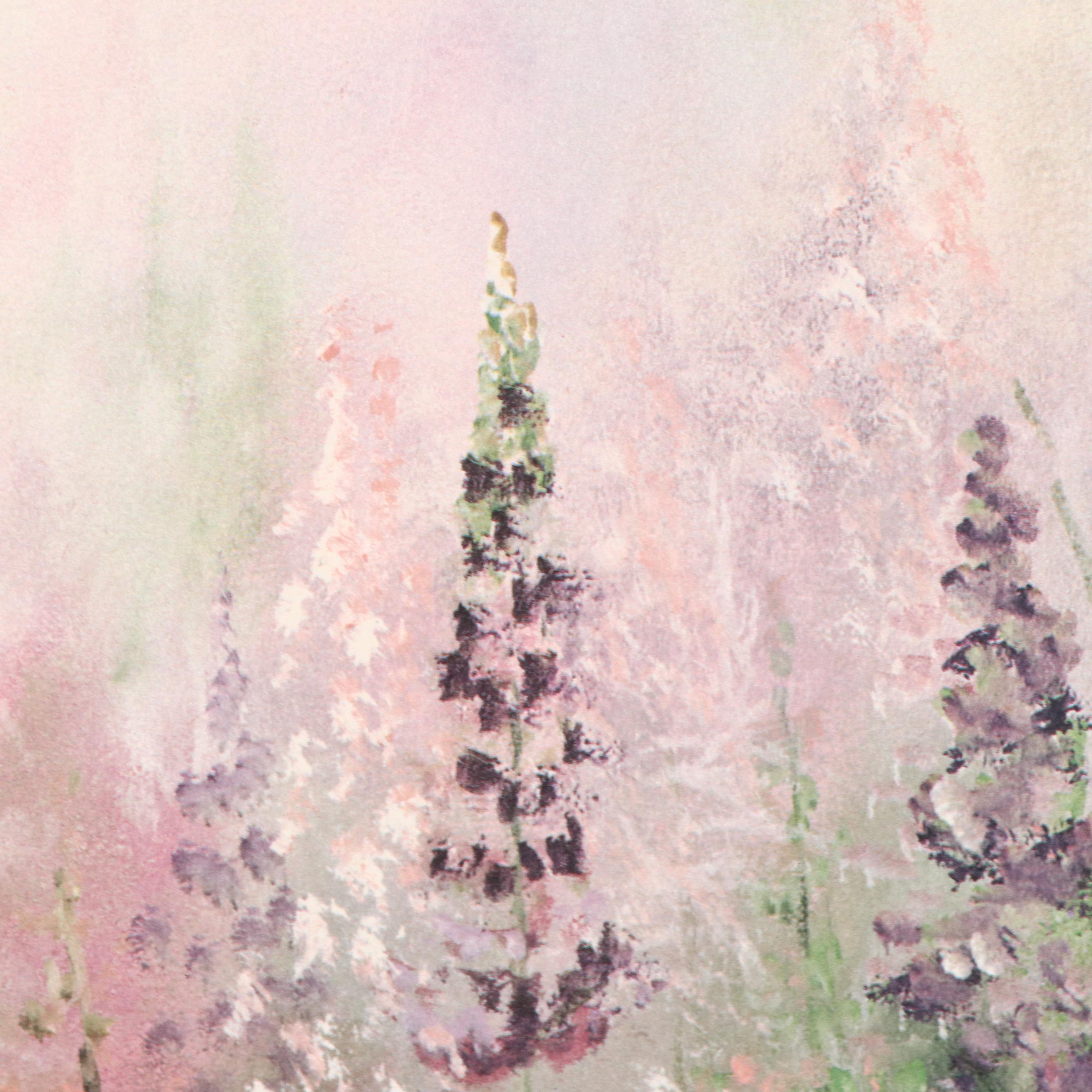 Jean McLean Offset Lithograph "Wild Lupine," Circa 1990