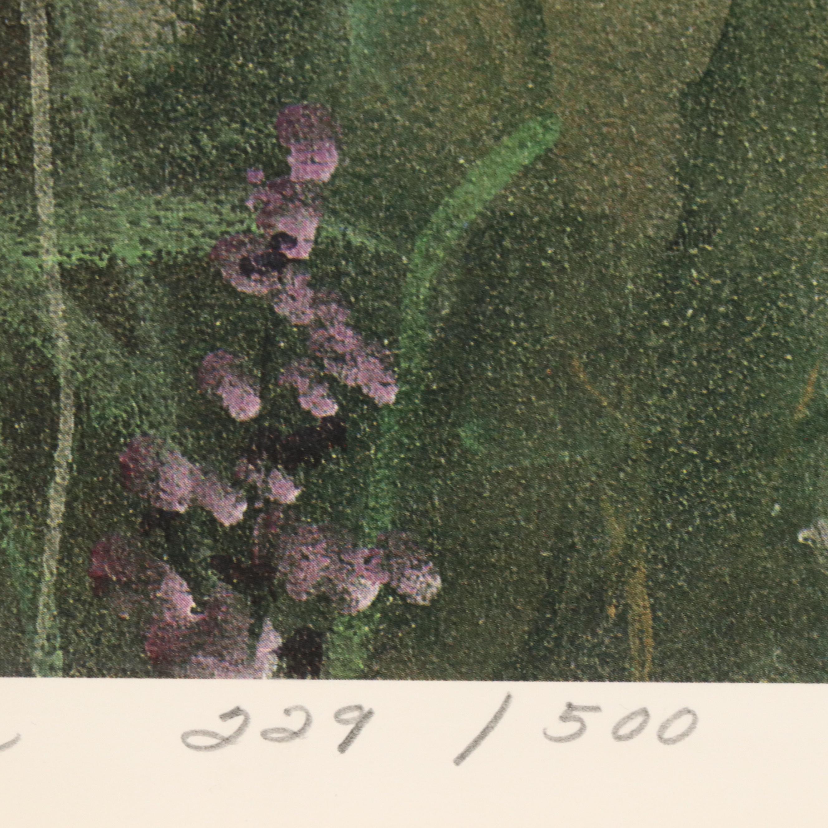 Jean McLean Offset Lithograph "Wild Lupine," Circa 1990