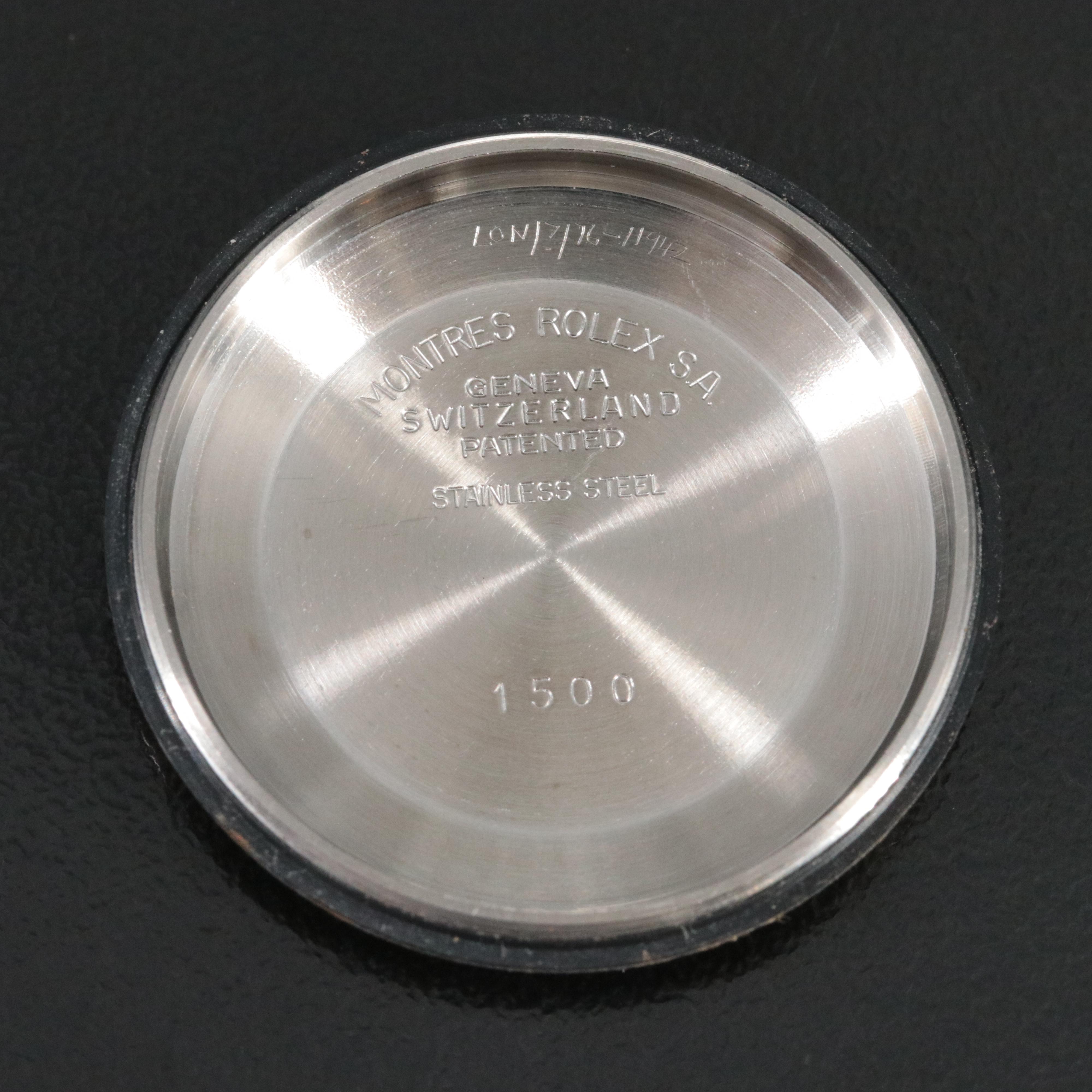 Rolex Oyster Perpetual Date 1500 "Sigma Dial" 34mm Steel Automatic Watch c.1975