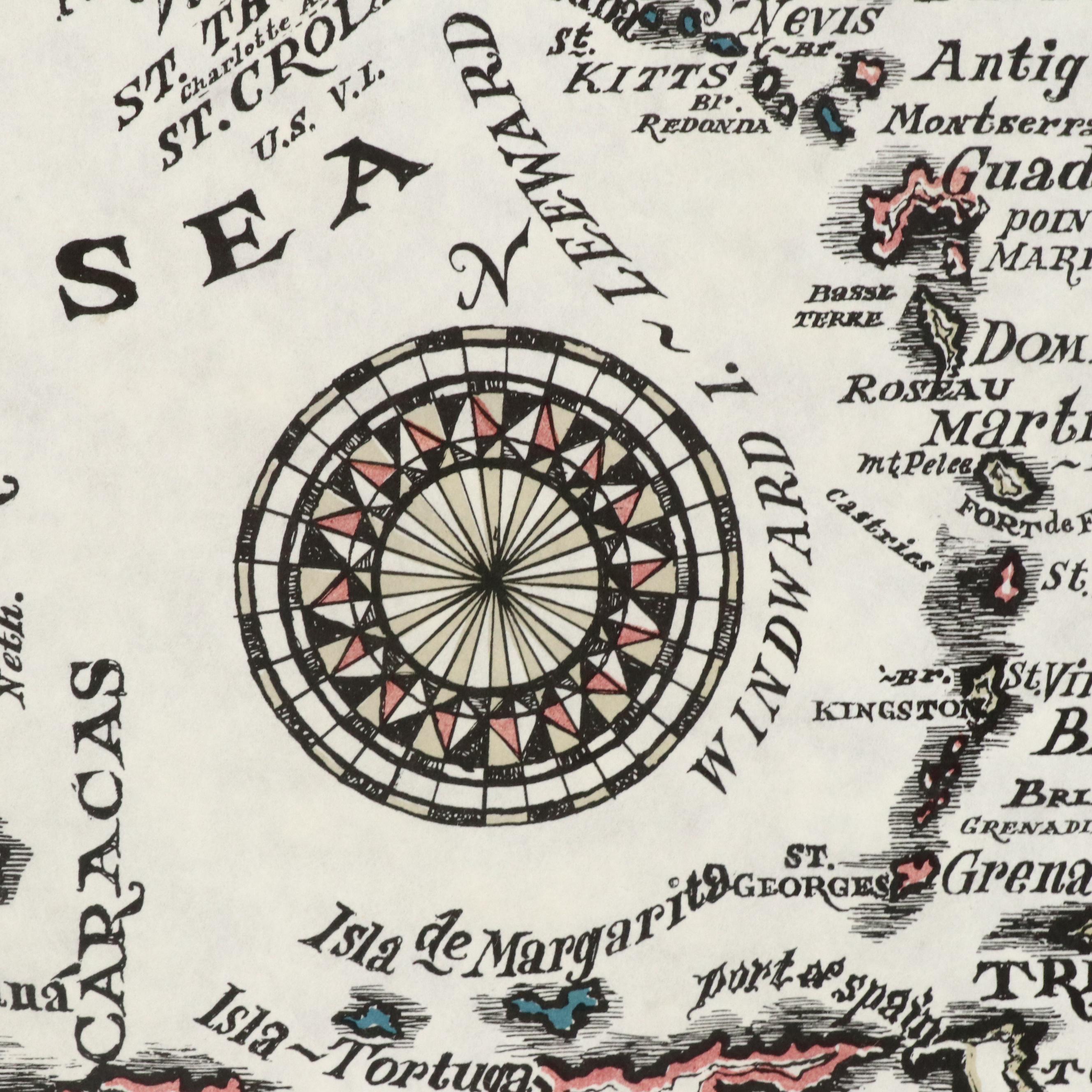 Island Workshop Inc. Lithograph Map "The West Indies"