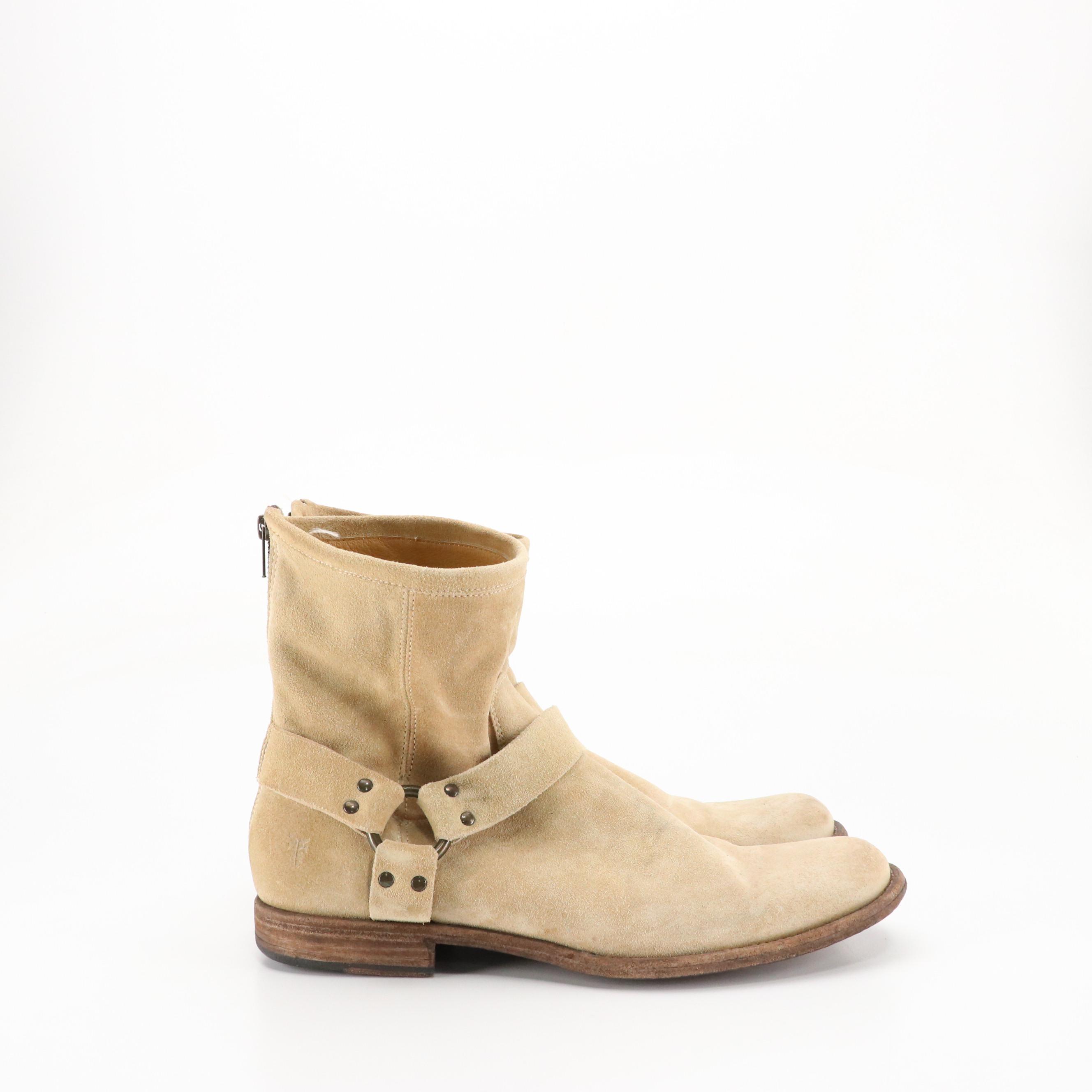 Men's Frye Suede Boots, Cole Haan Wingtip Oxfords, Puma Sneakers, Other Loafers