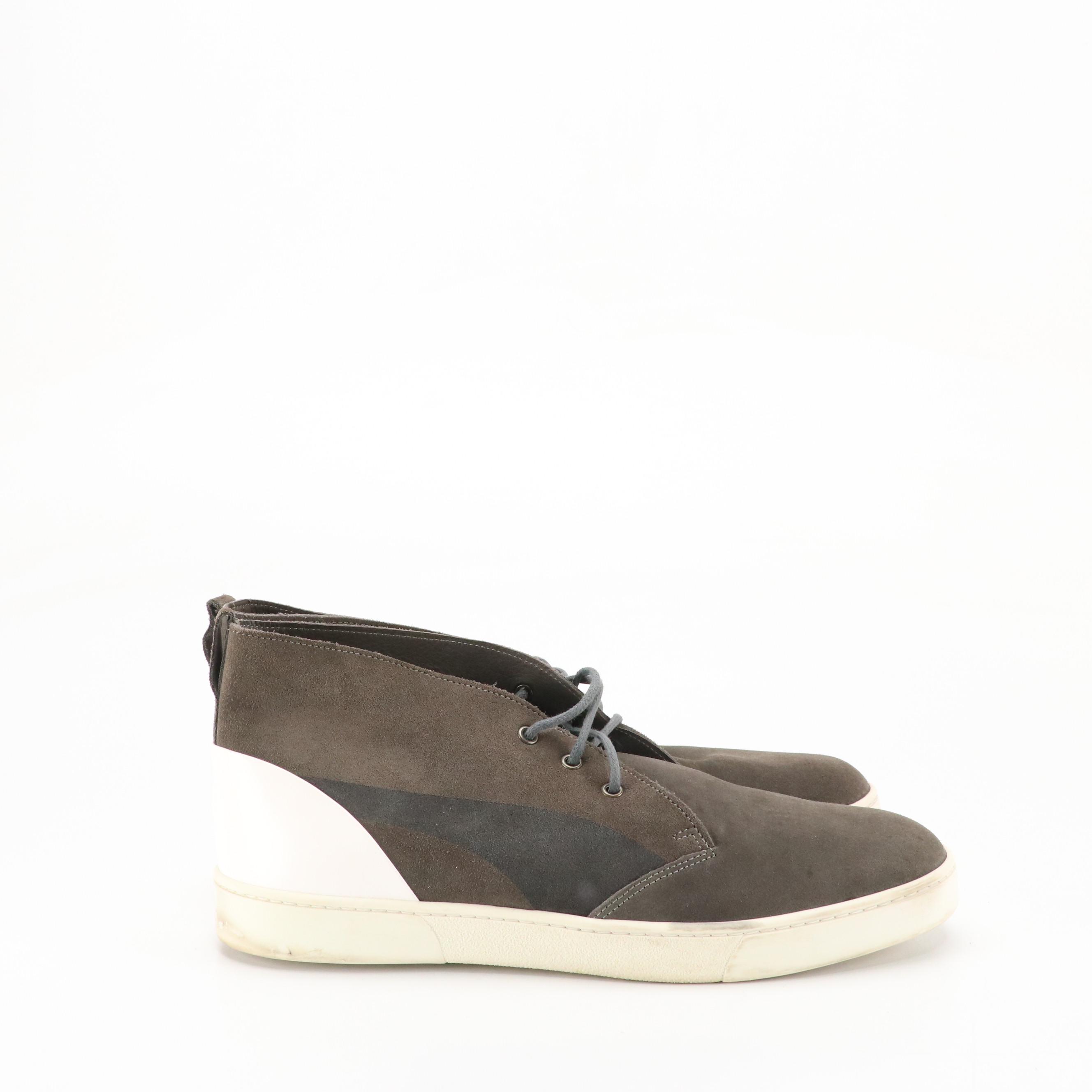 Men's Frye Suede Boots, Cole Haan Wingtip Oxfords, Puma Sneakers, Other Loafers