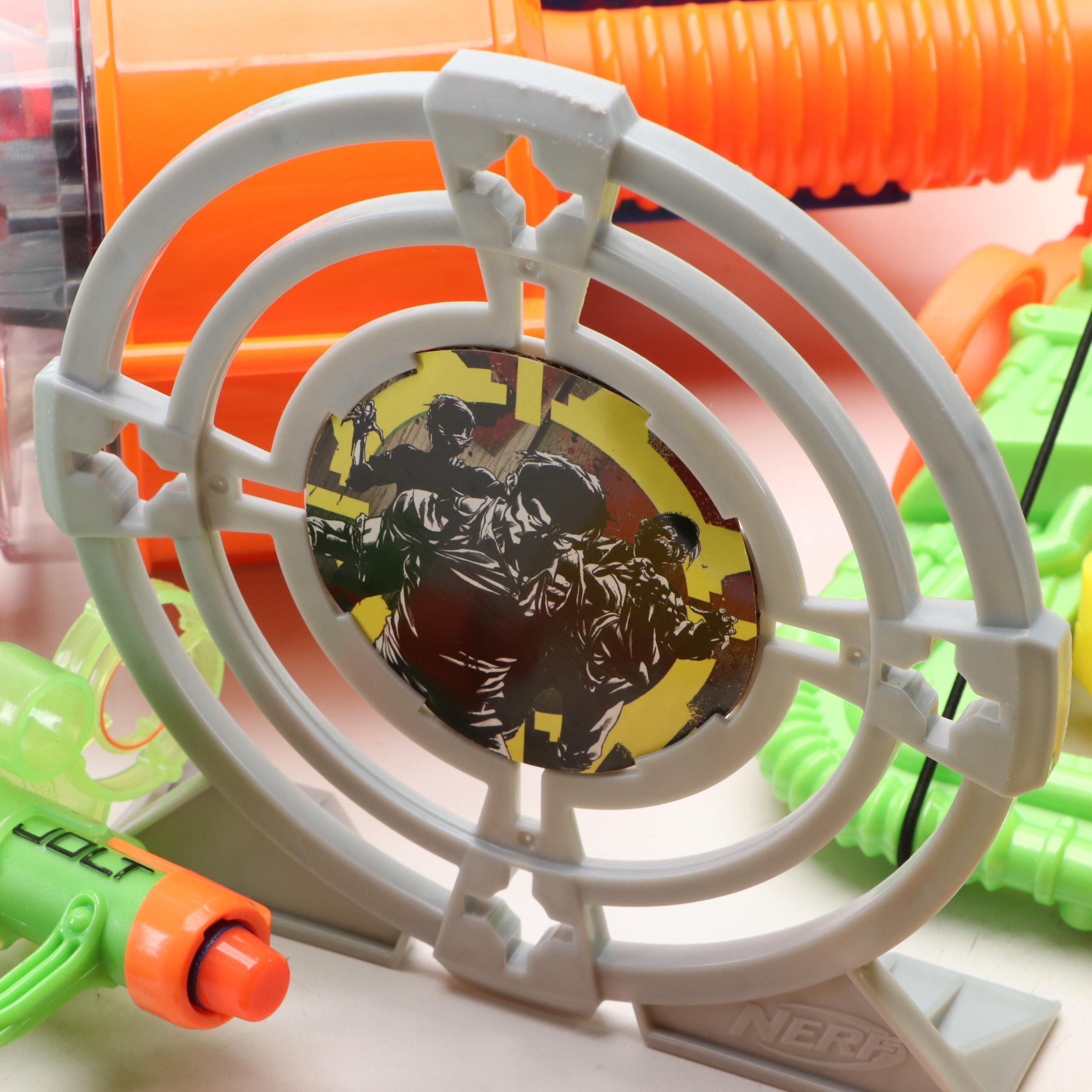 Nerf Doominator Zombie Strike, Hyperfire Elite with More Toy Guns