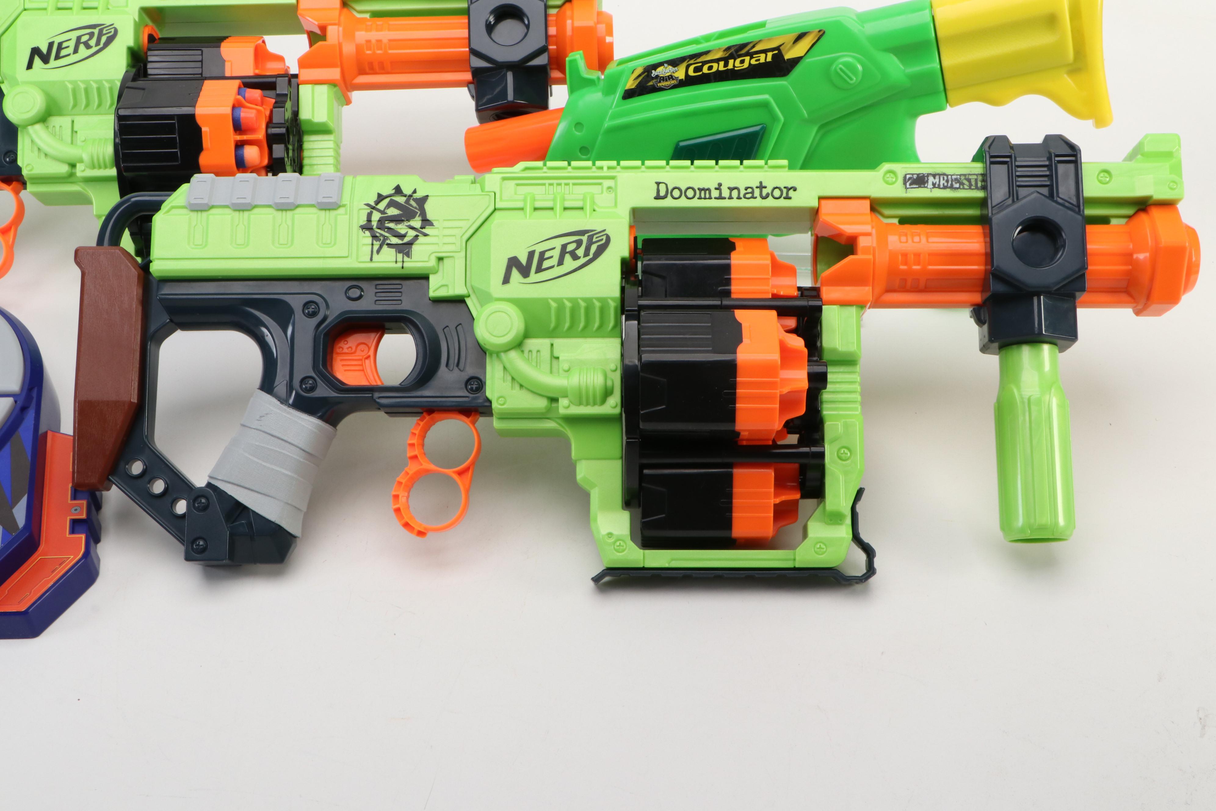 Nerf Doominator Zombie Strike, Hyperfire Elite with More Toy Guns
