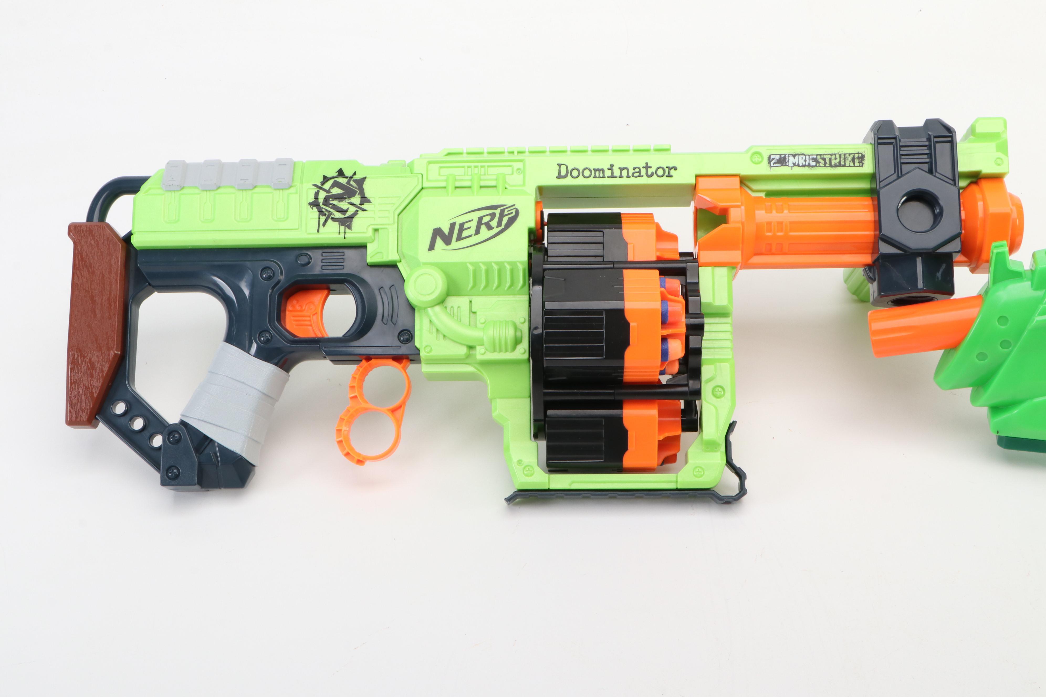 Nerf Doominator Zombie Strike, Hyperfire Elite with More Toy Guns