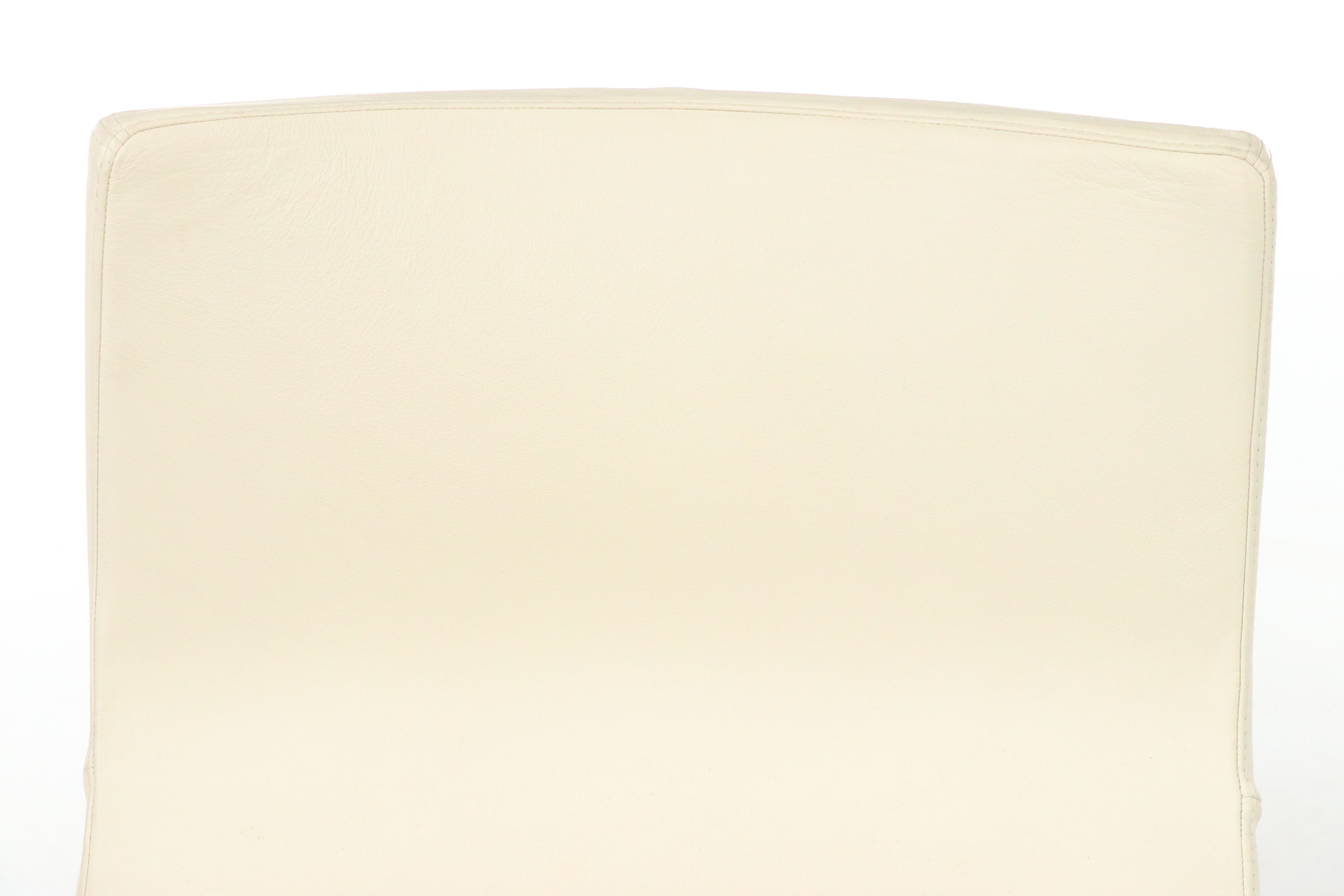 IKEA "Bernhard" White Faux Leather Barstools