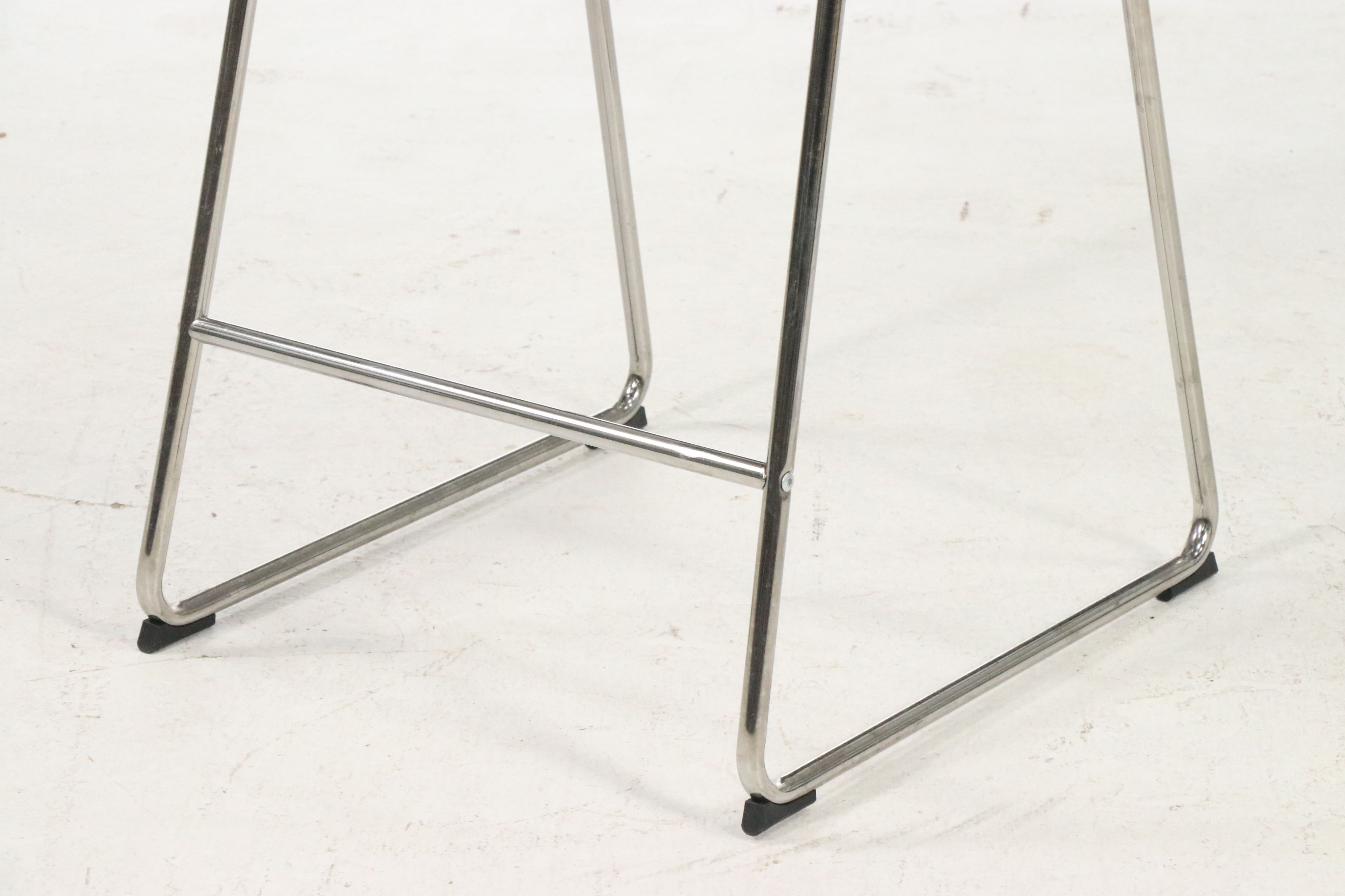 IKEA "Bernhard" White Faux Leather Barstools