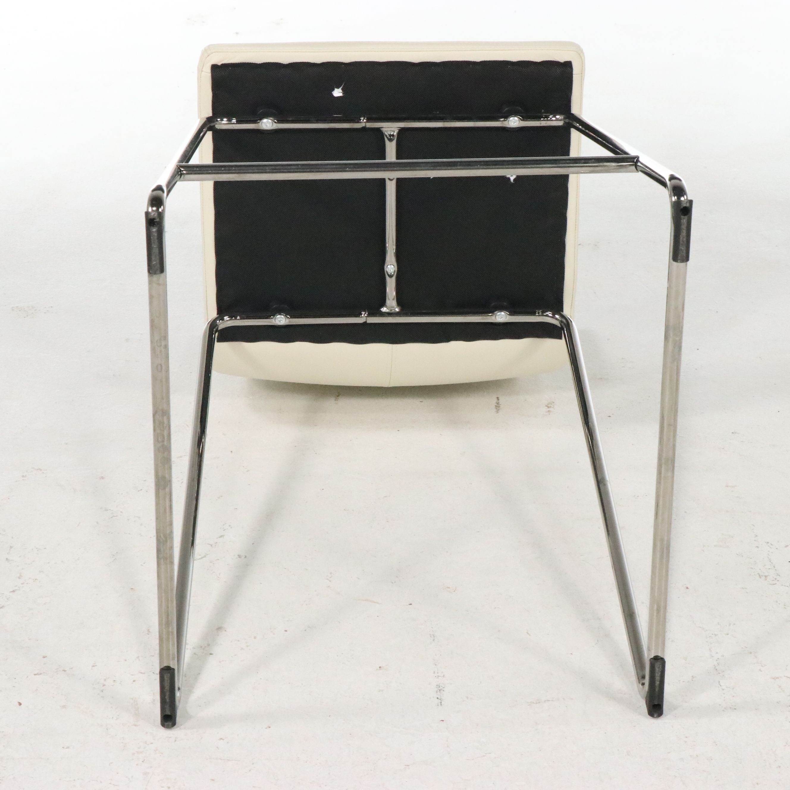 IKEA "Bernhard" White Faux Leather Barstools