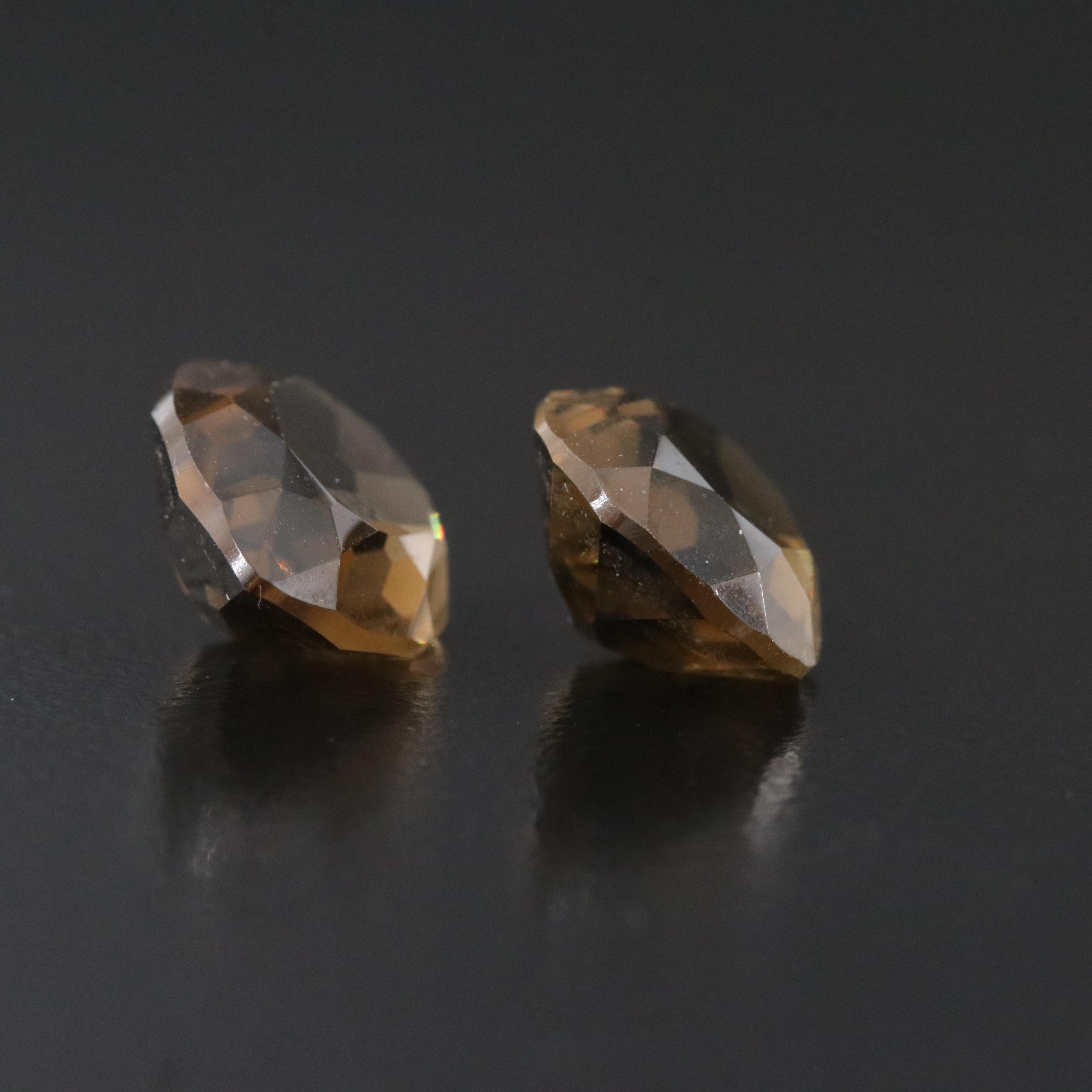 Loose 9.84 CTW Smoky Quartz Pair