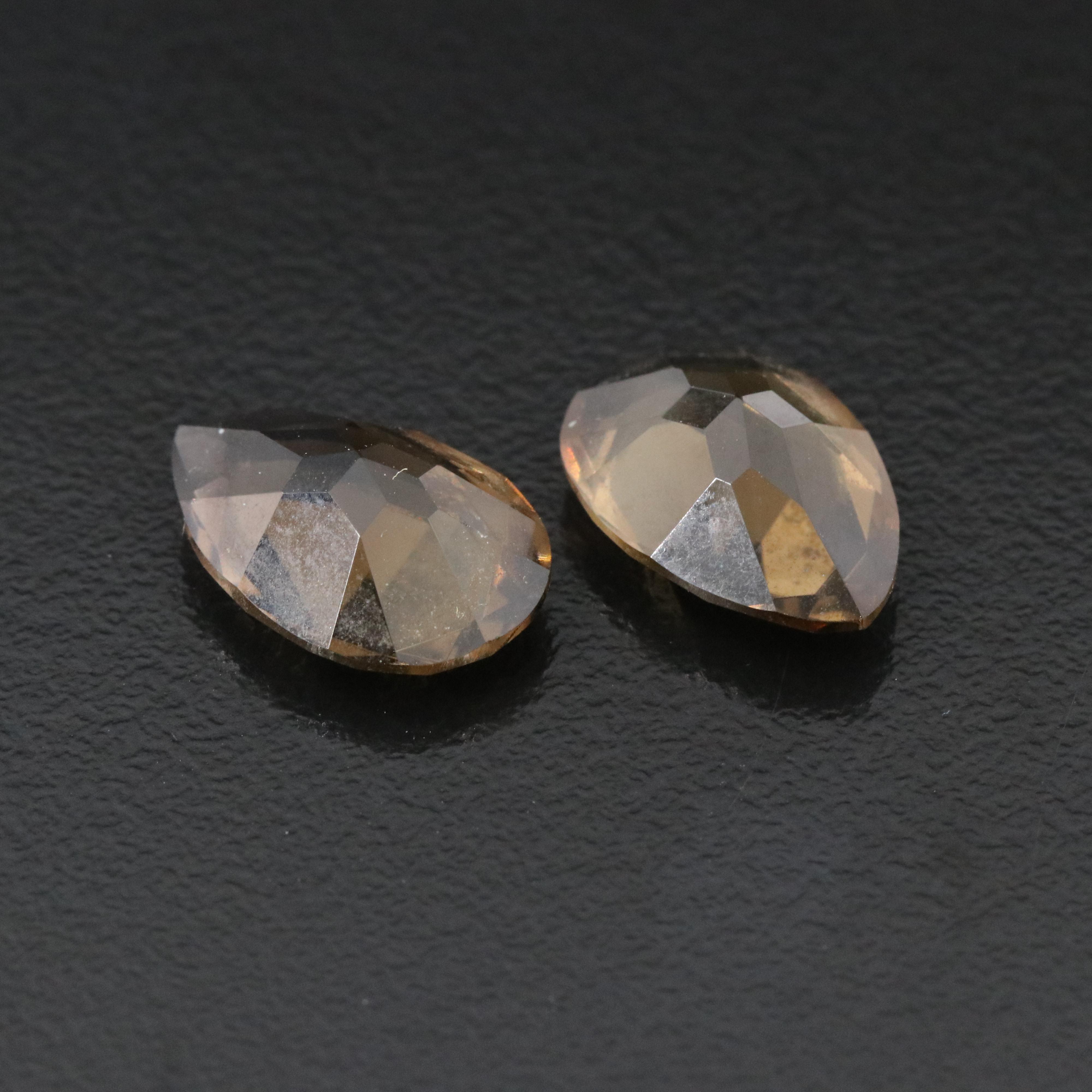 Loose 9.84 CTW Smoky Quartz Pair