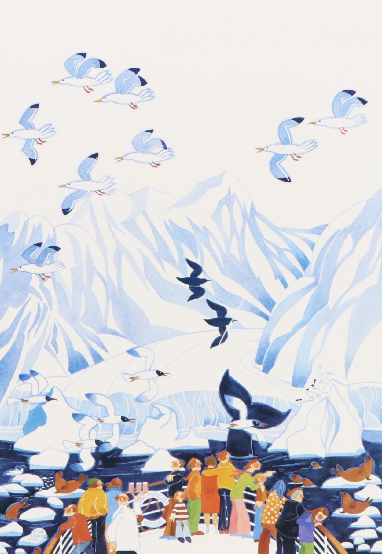 Rie Muñoz Offset Lithograph Alaska Poster "Star Princess," 1992