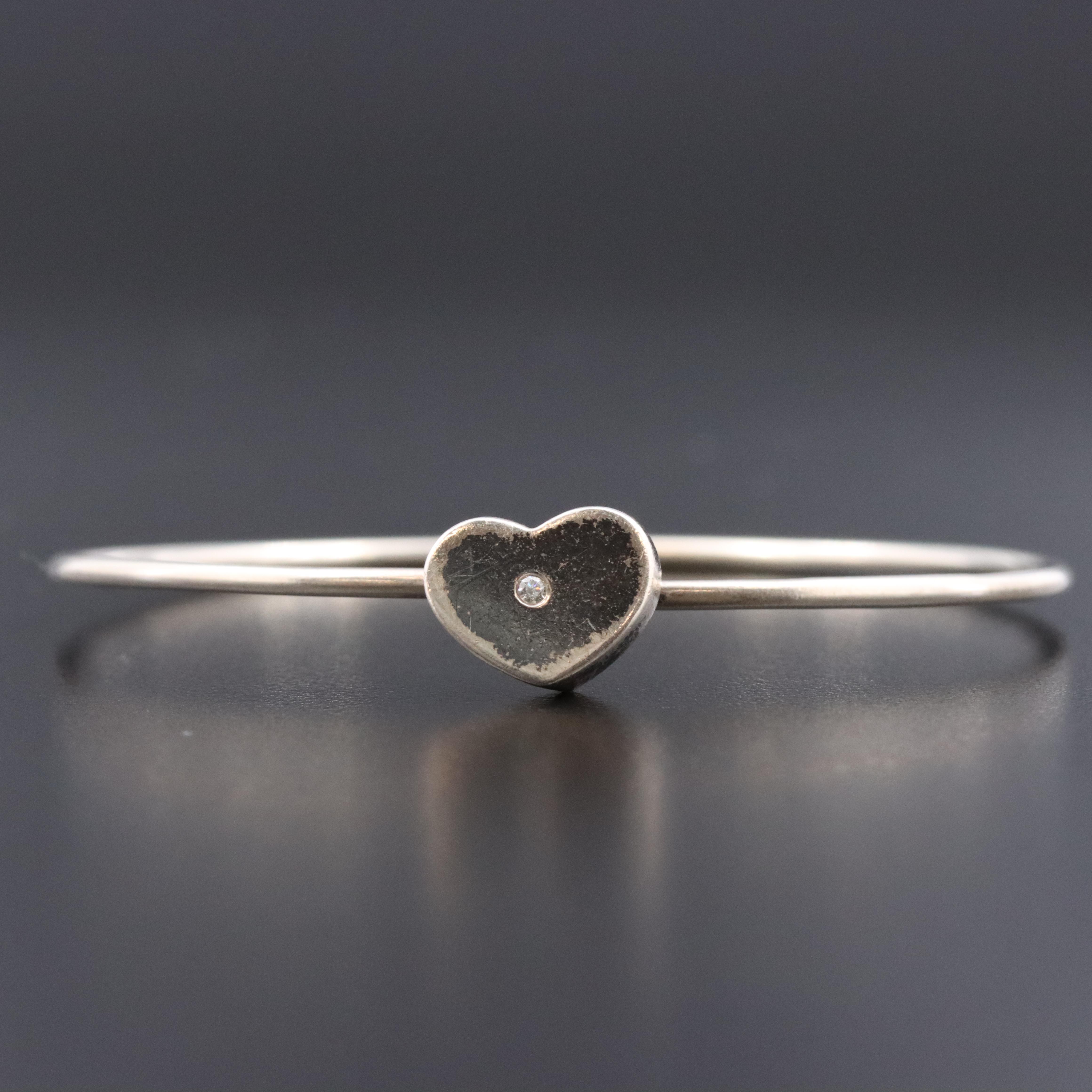 Paloma Picasso for Tiffany & Co. Sterling Modern Heart Hook Bracelet