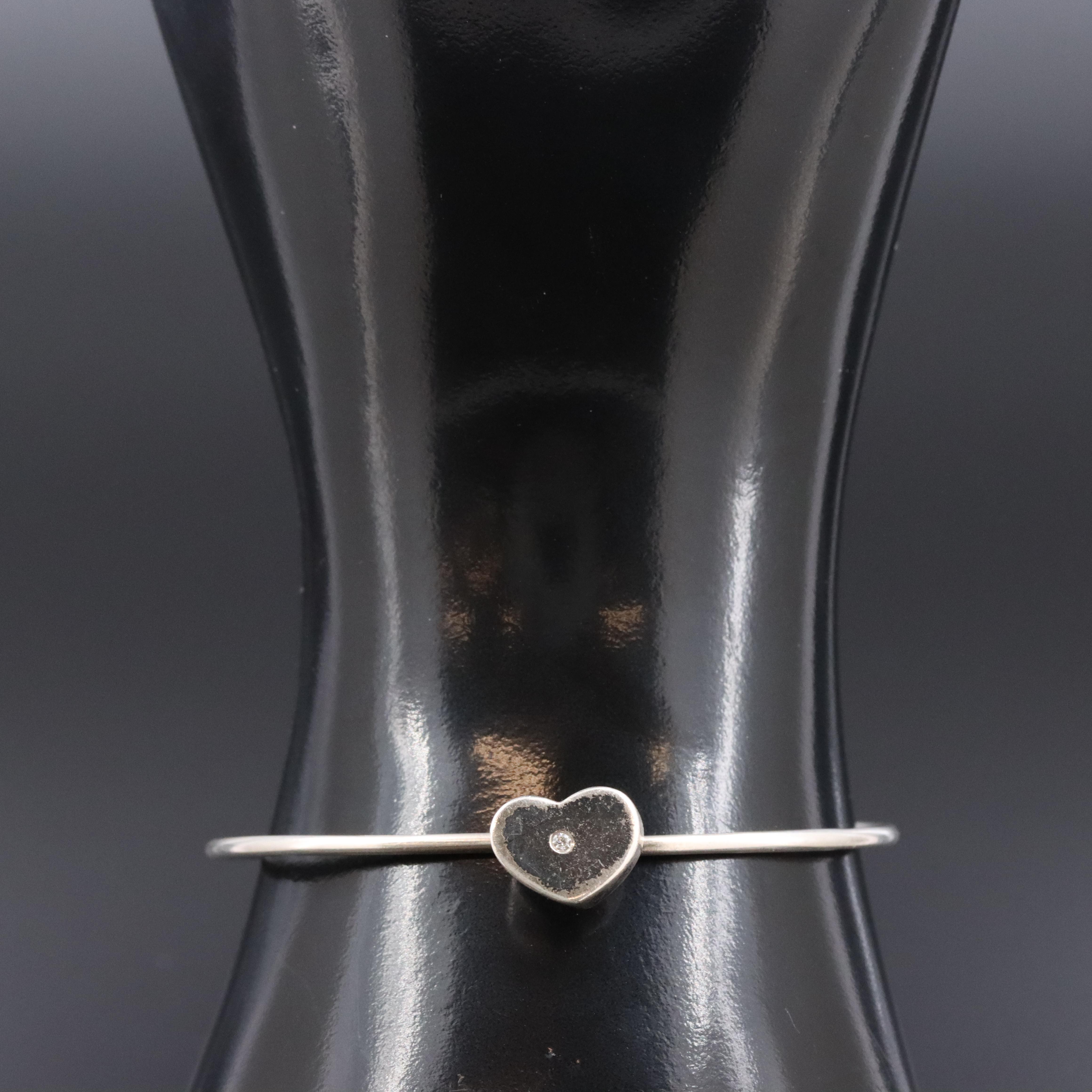 Paloma Picasso for Tiffany & Co. Sterling Modern Heart Hook Bracelet