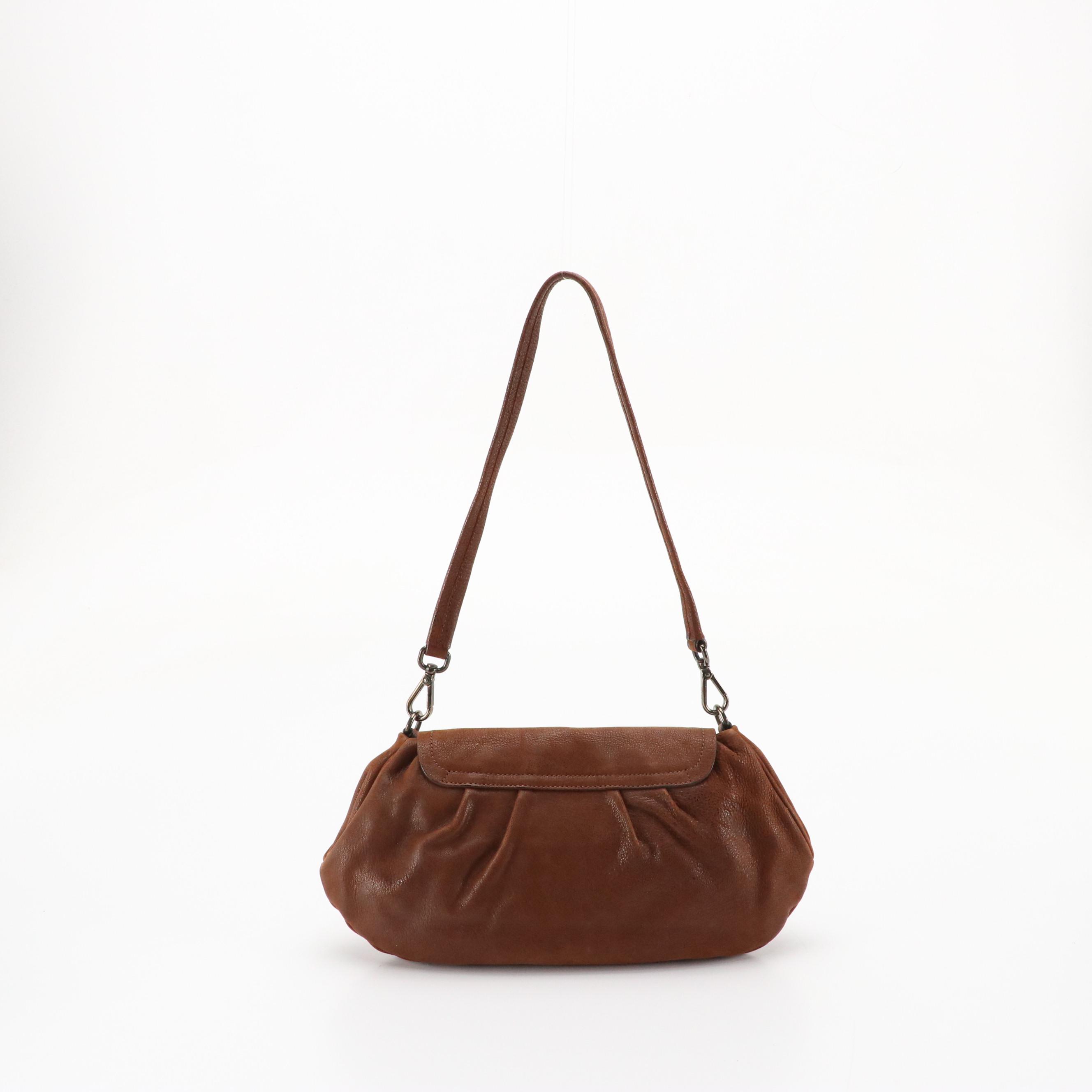 Prada Antic Skipper Shoulder Bag in Crocodile and Embellished Bruciato Leather