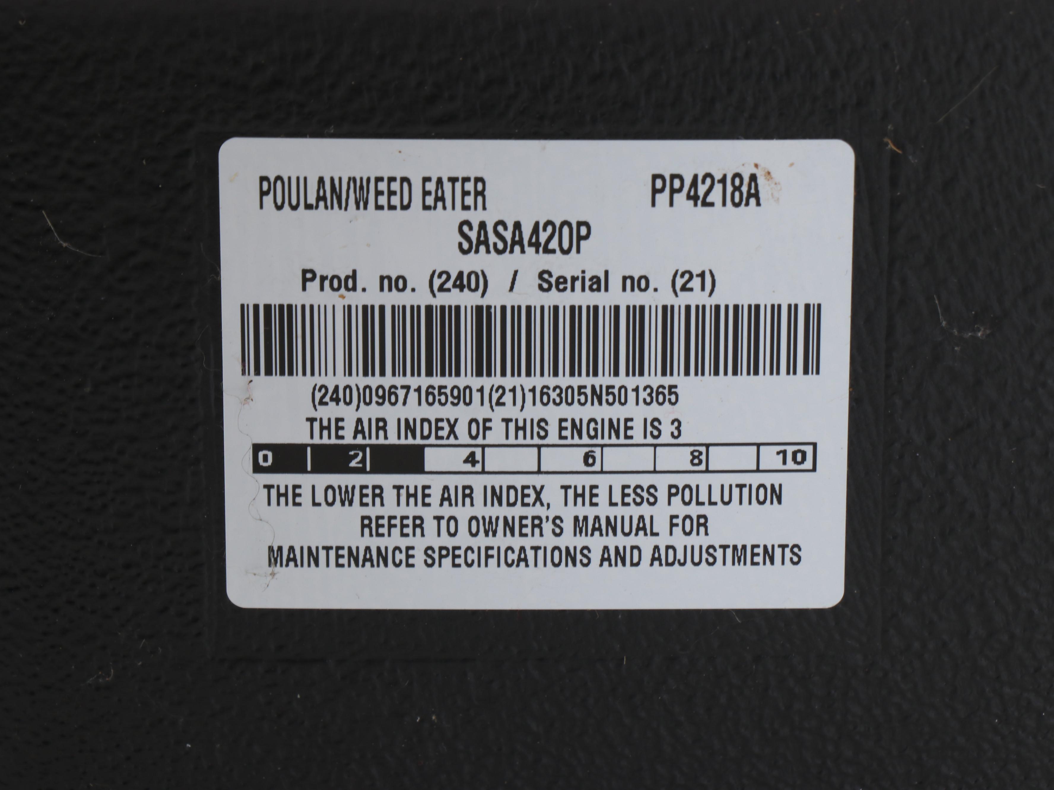 Poulan Pro 18" Gas Powered Chainsaw with Case