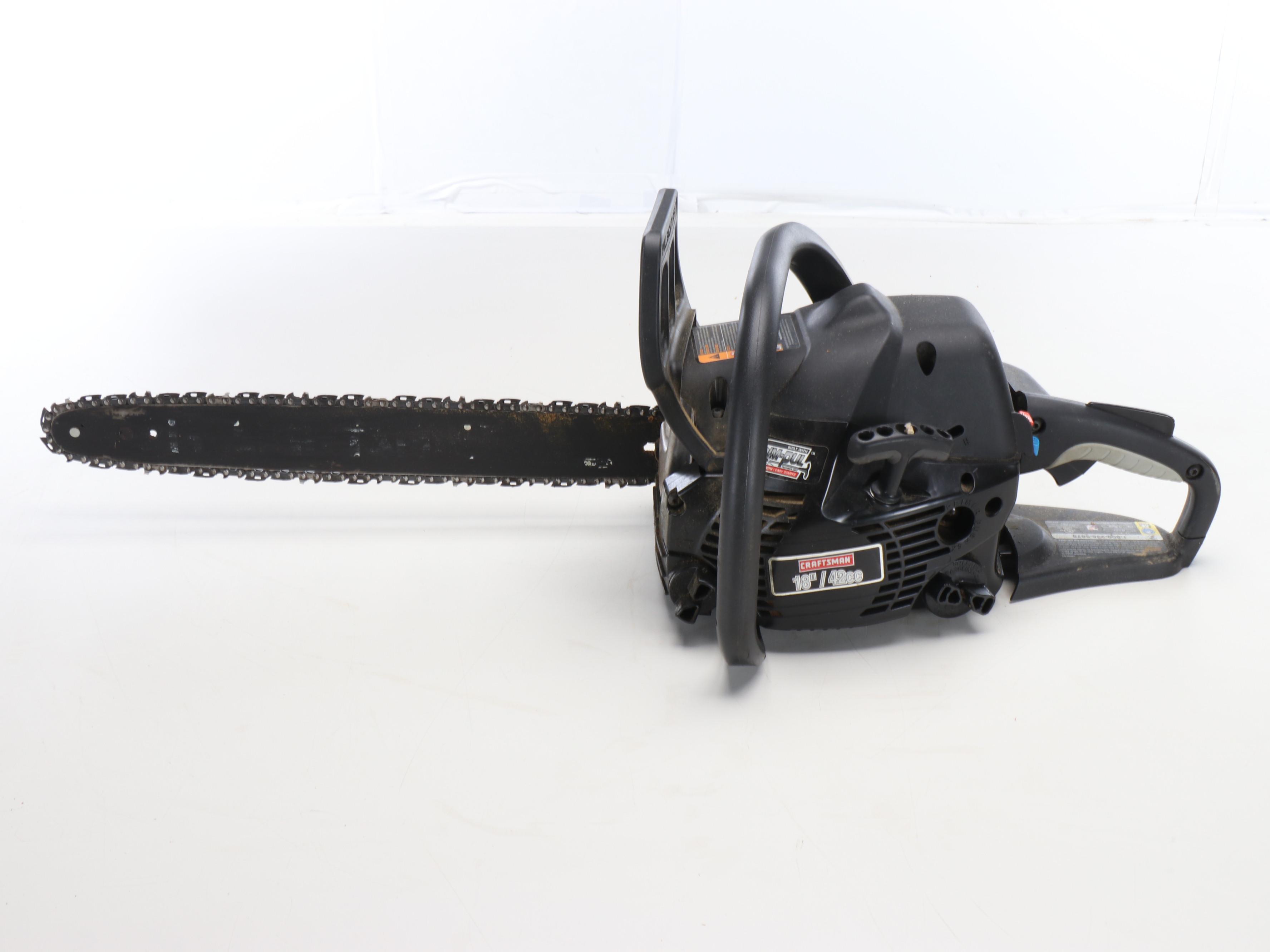 Craftsman 18" Gas-Powered Chain Saw with Case
