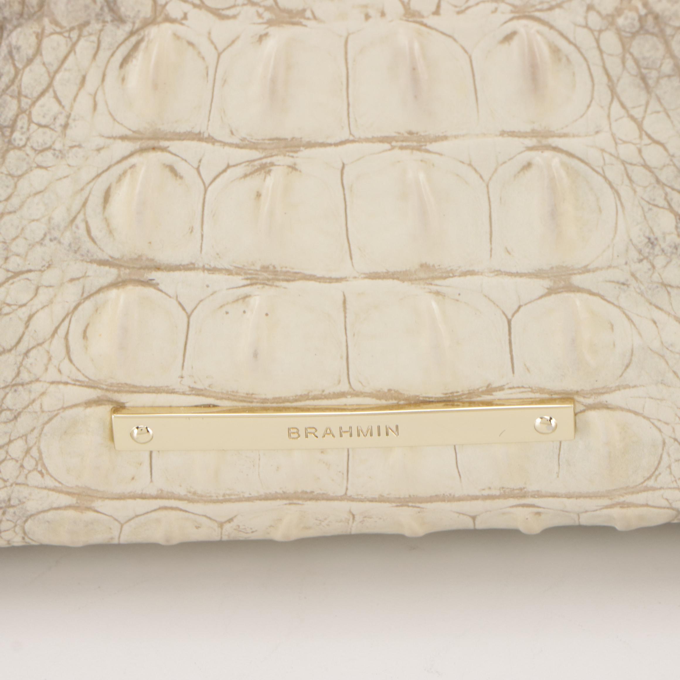 Brahmin Croc-Embossed Leather Two-Way Bag