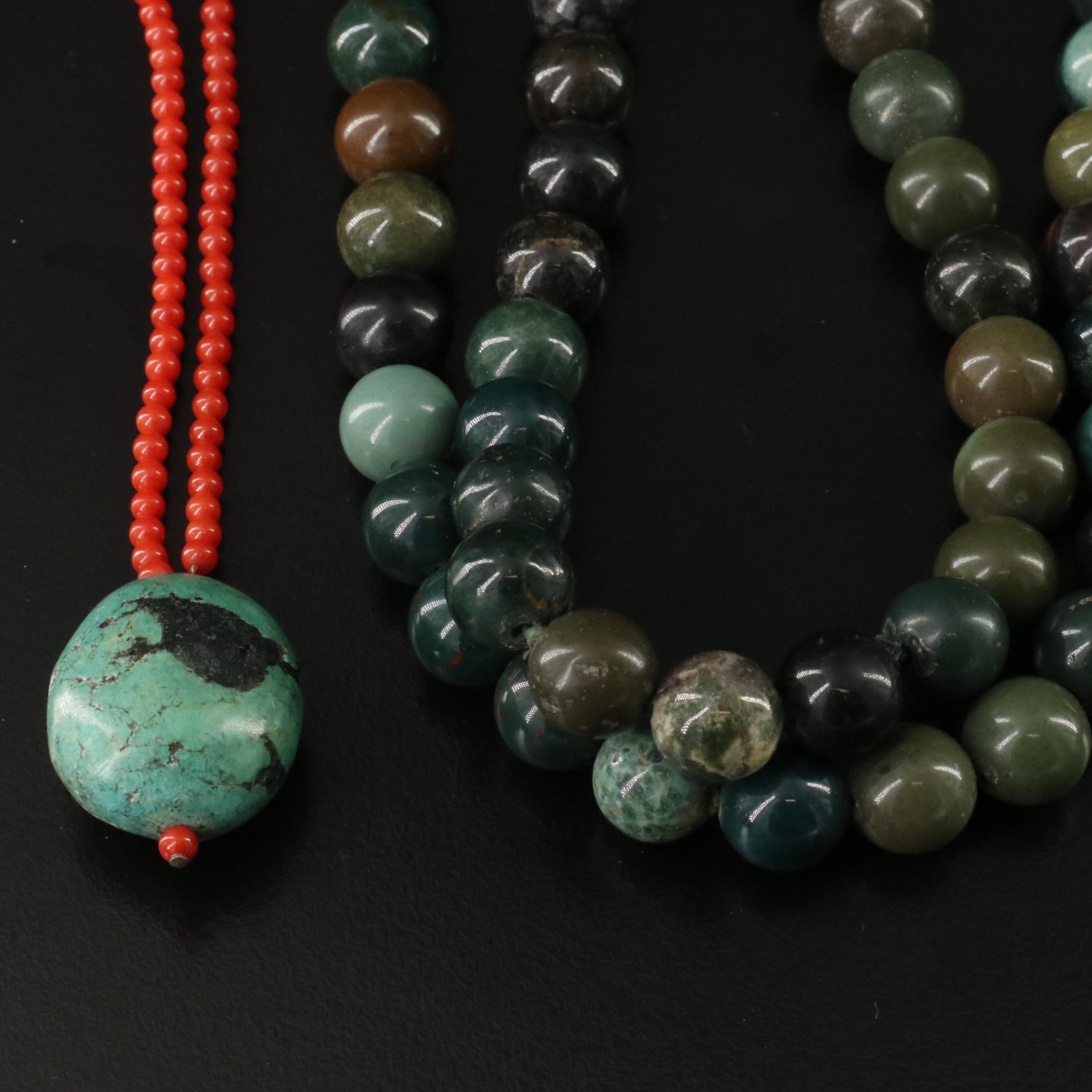 Lapis Lazuli, Coral and Turquoise Featured in Necklace Collection