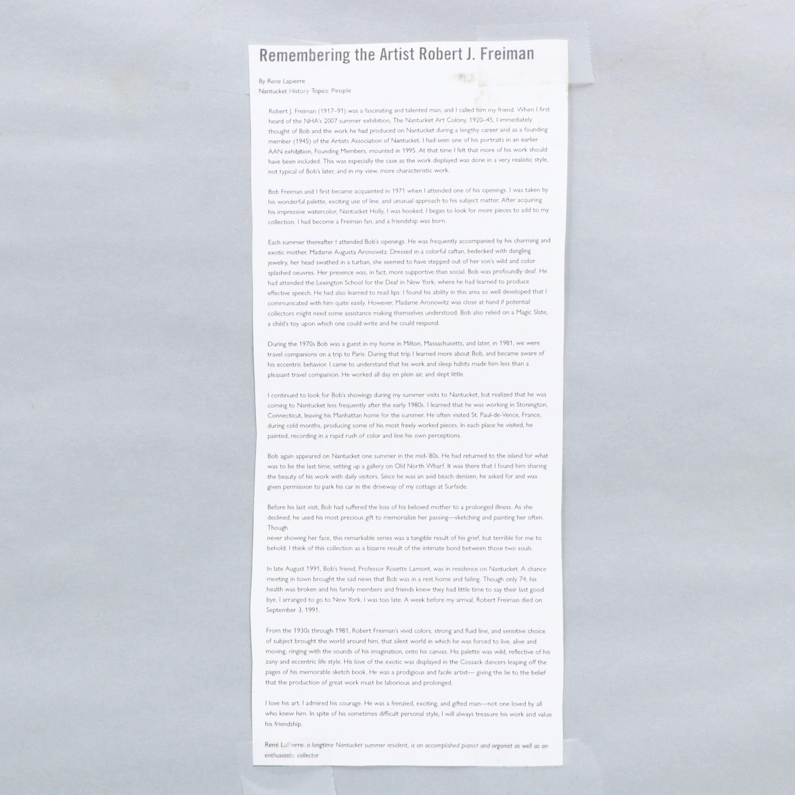 Robert Freiman Acrylic Painting "English Import, Really?"