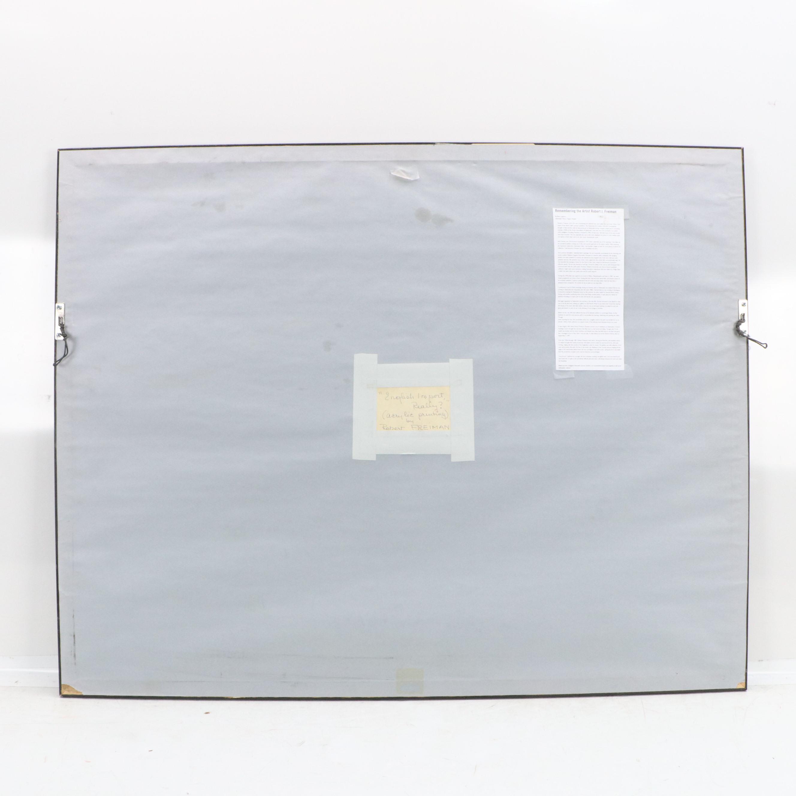 Robert Freiman Acrylic Painting "English Import, Really?"