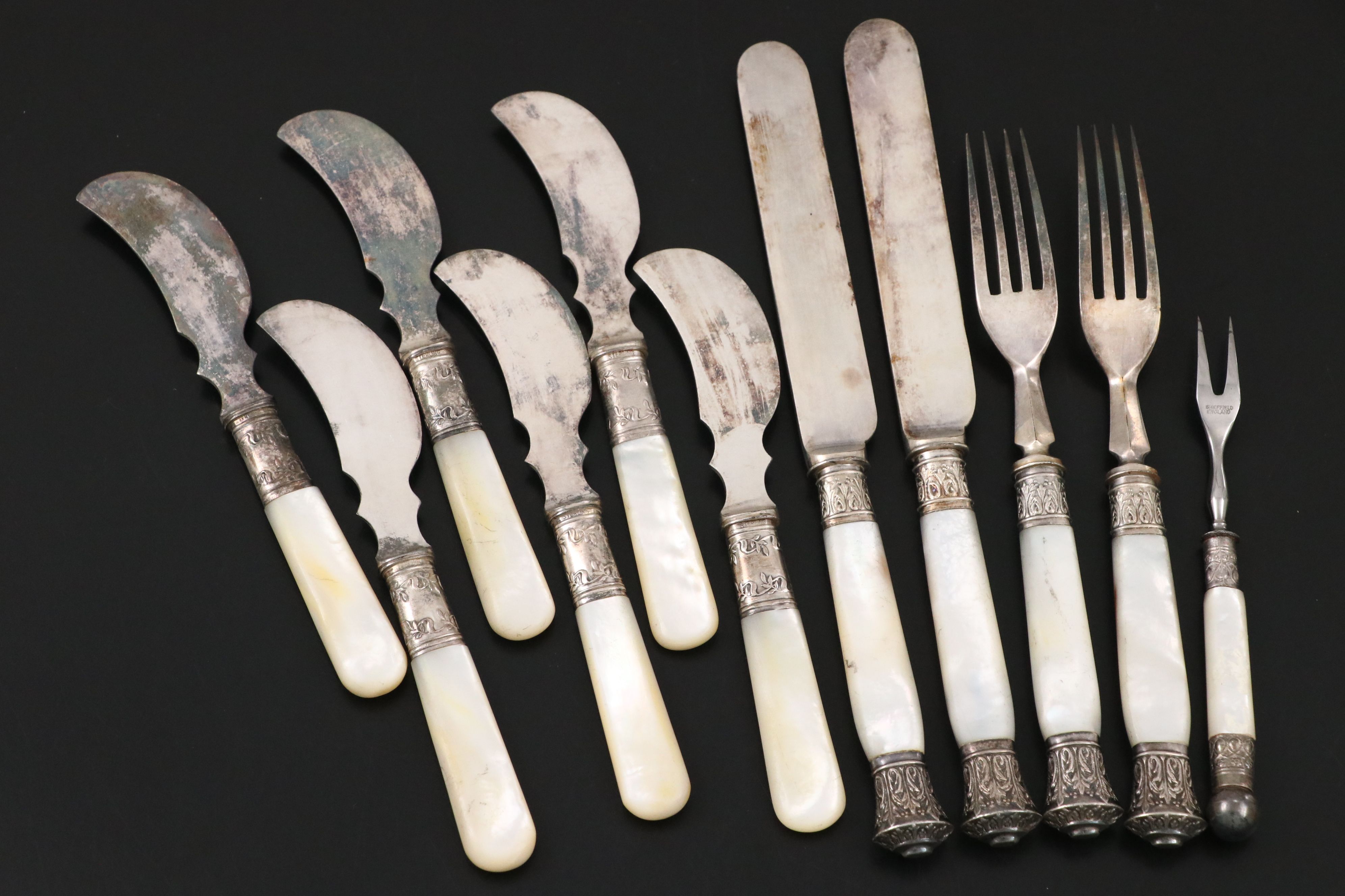 Landers Frary & Clark and More Silver Plate and MOP Handled Flatware