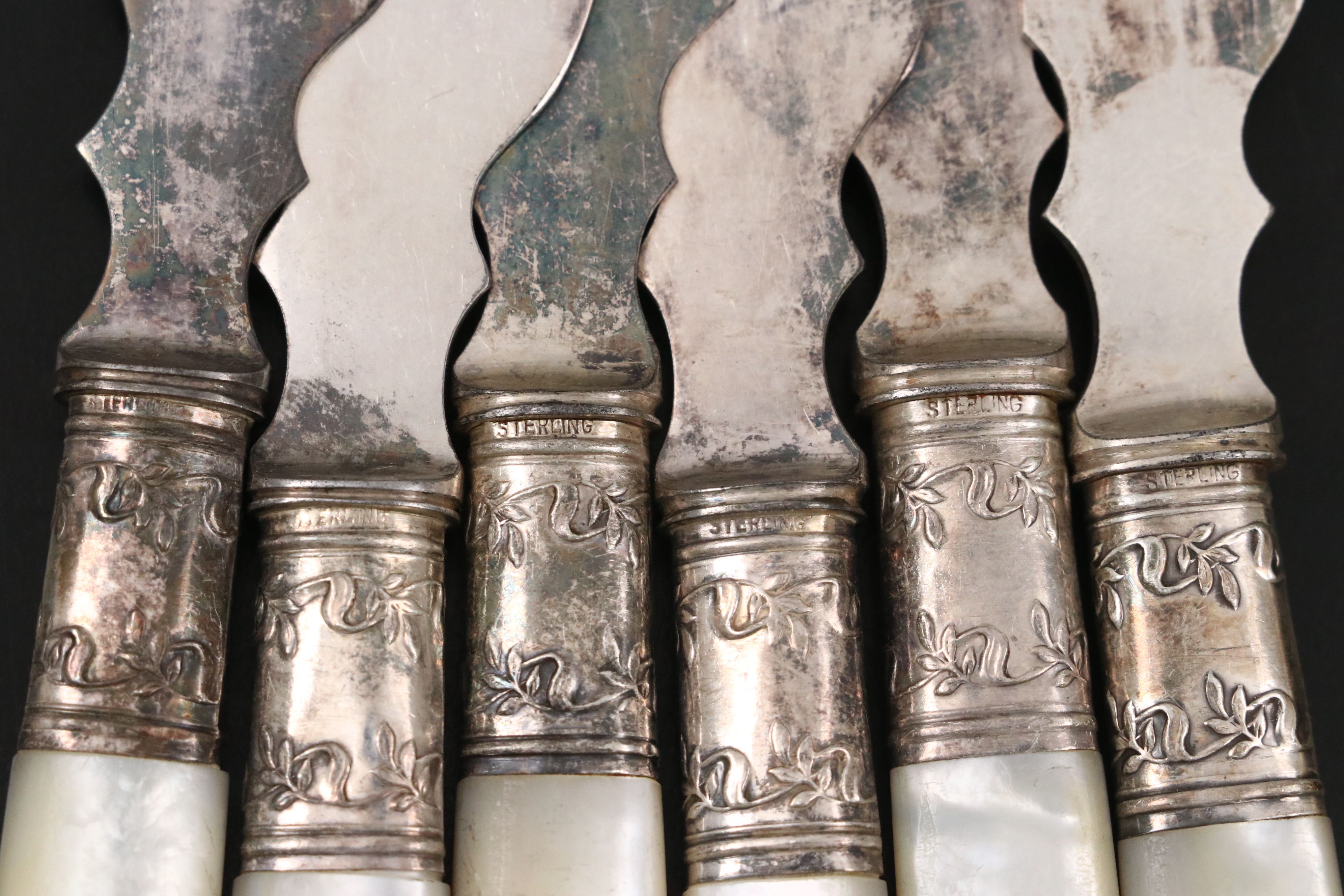 Landers Frary & Clark and More Silver Plate and MOP Handled Flatware