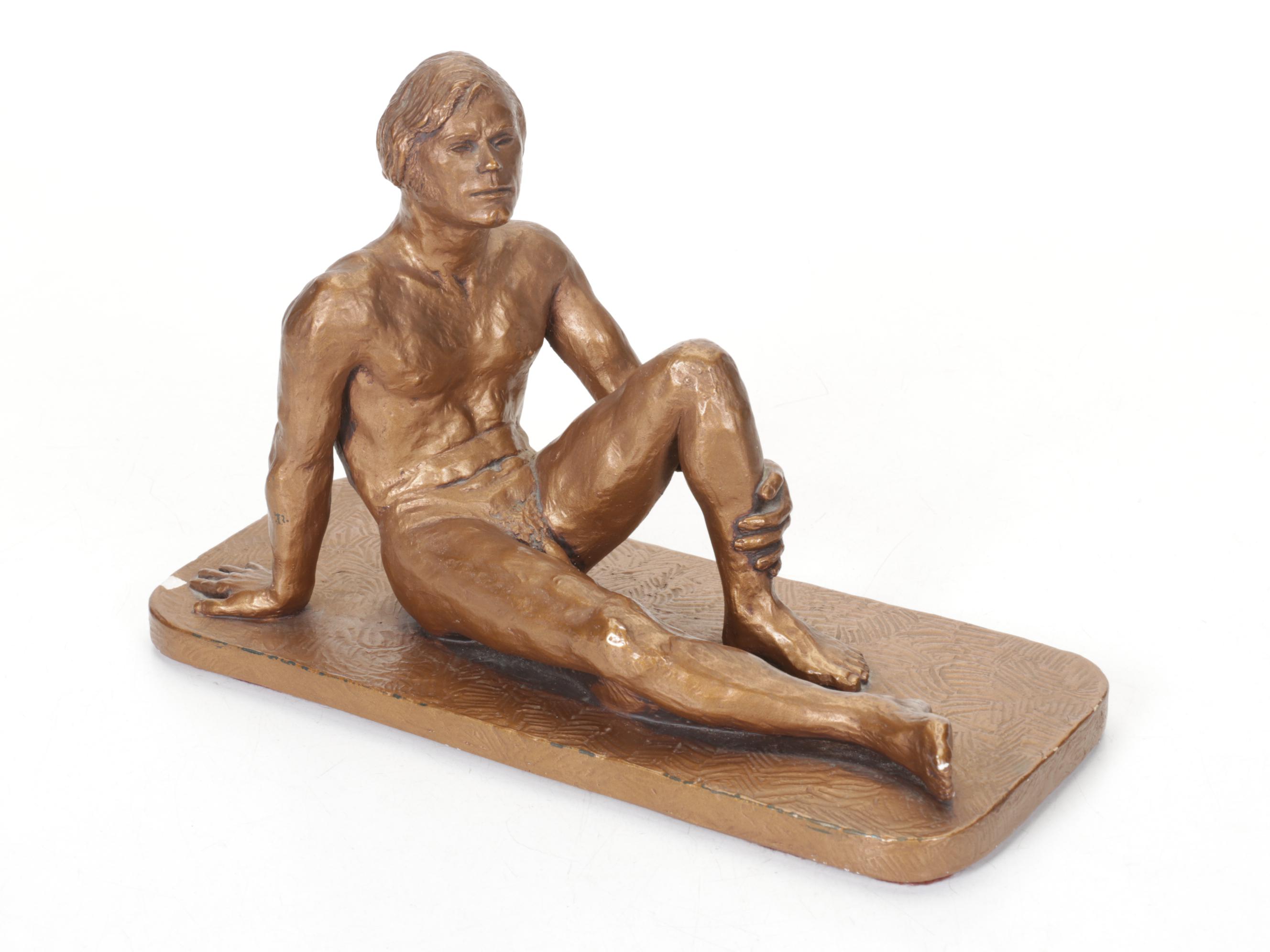 Police Officer & Nude Male Sculptures