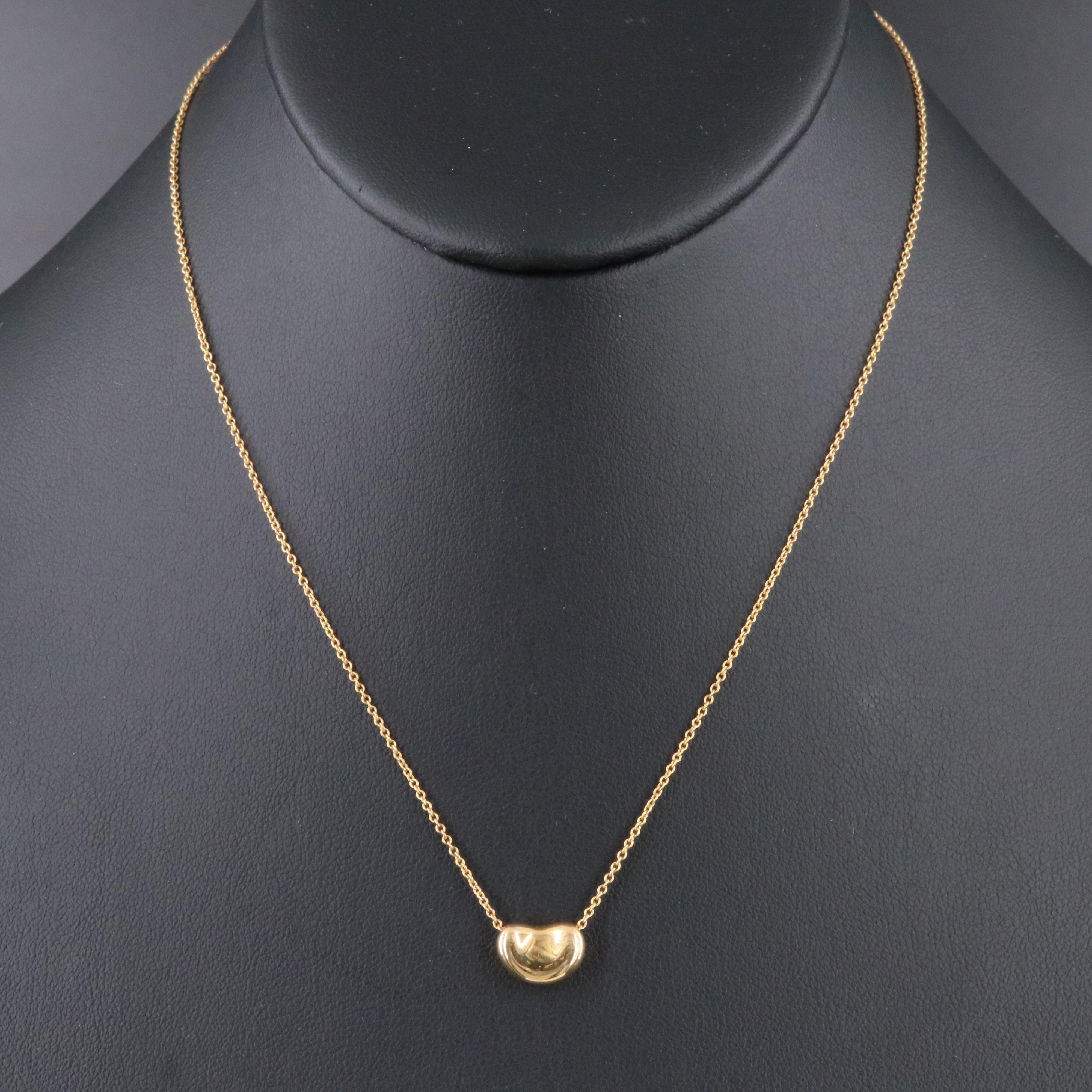 Elsa Peretti for Tiffany & Co. Bean Design 18K Necklace