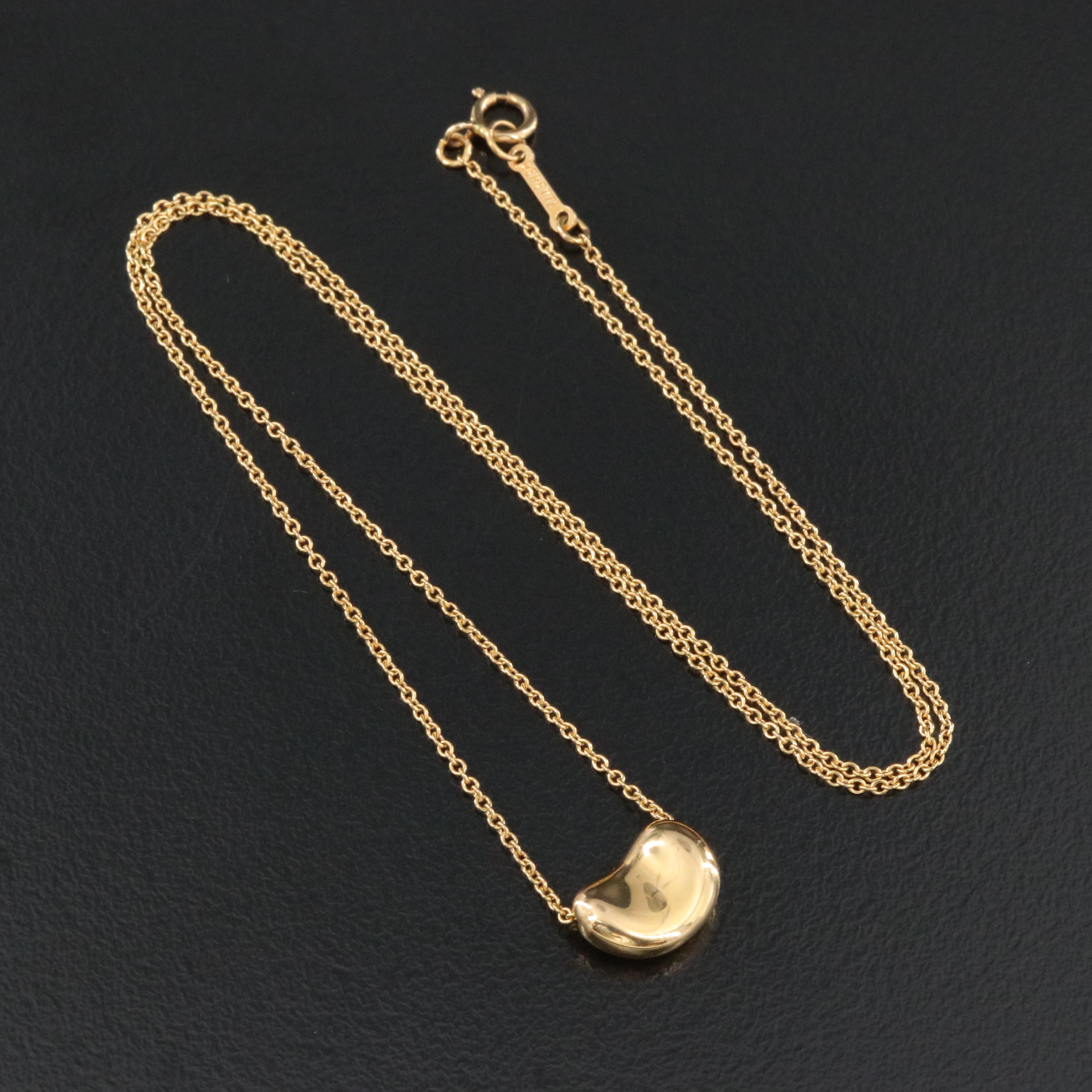Elsa Peretti for Tiffany & Co. Bean Design 18K Necklace