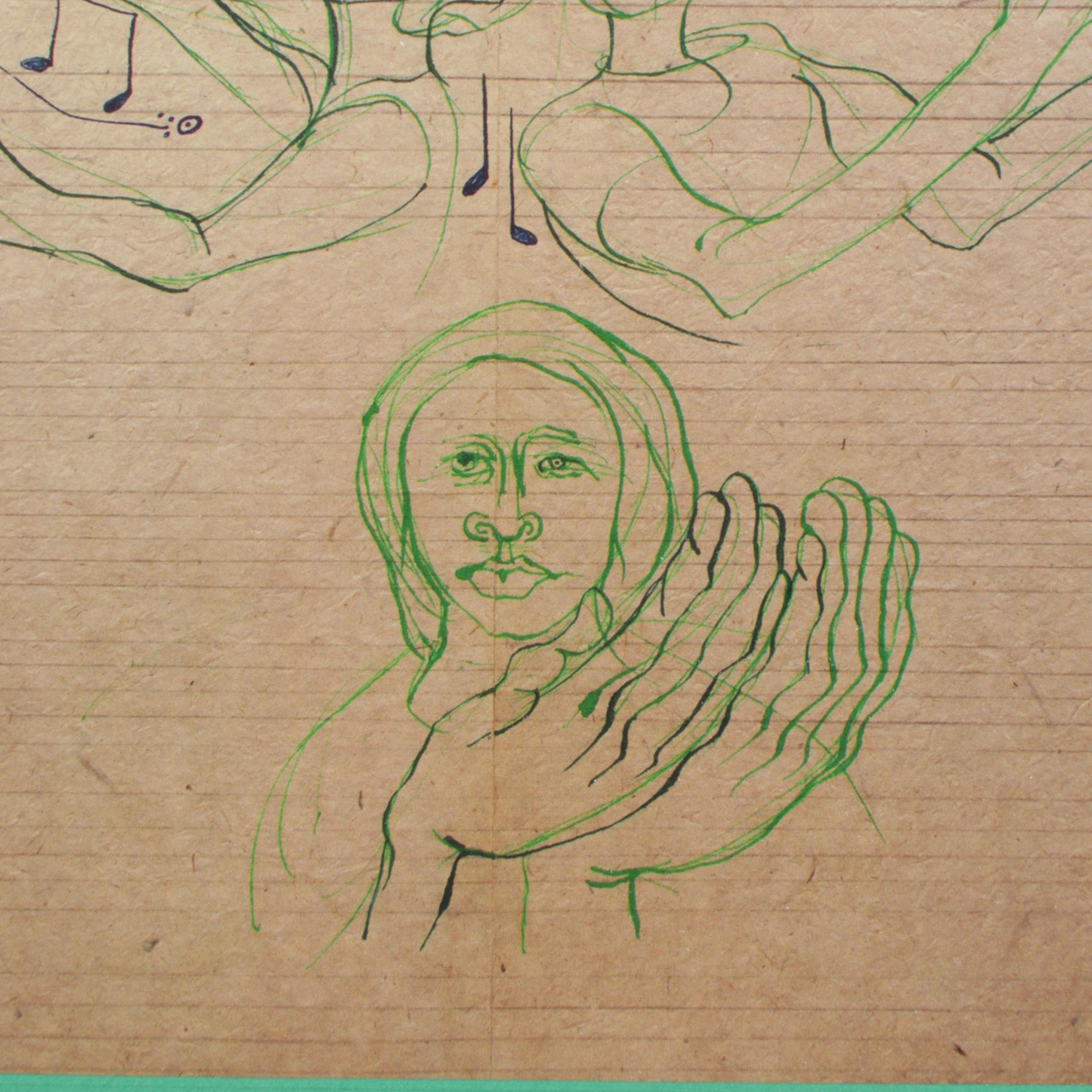 Lithograph after Aminah Robinson Sketches on Sheet Music