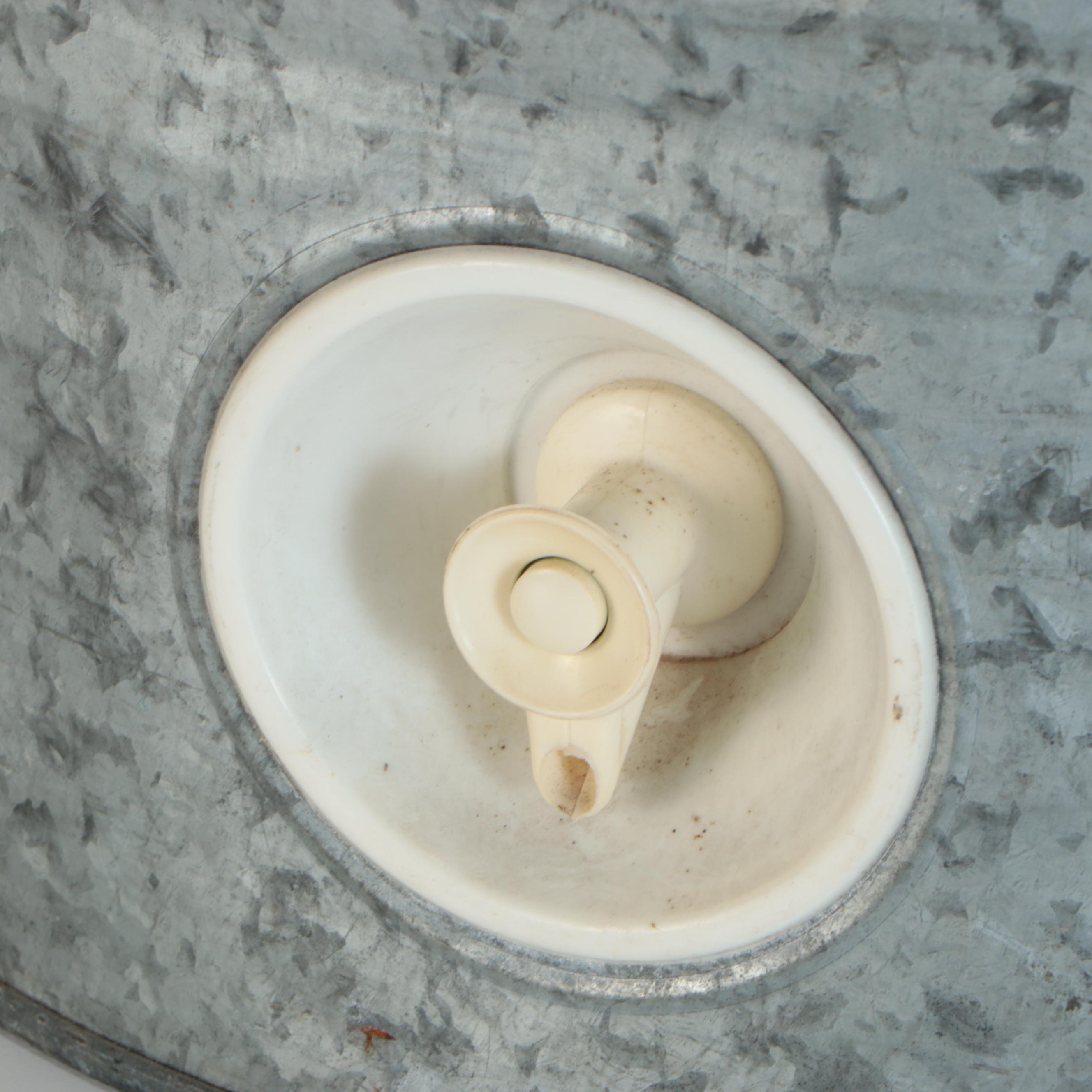 Galvanized Metal Plastic-Lined Beverage Dispenser