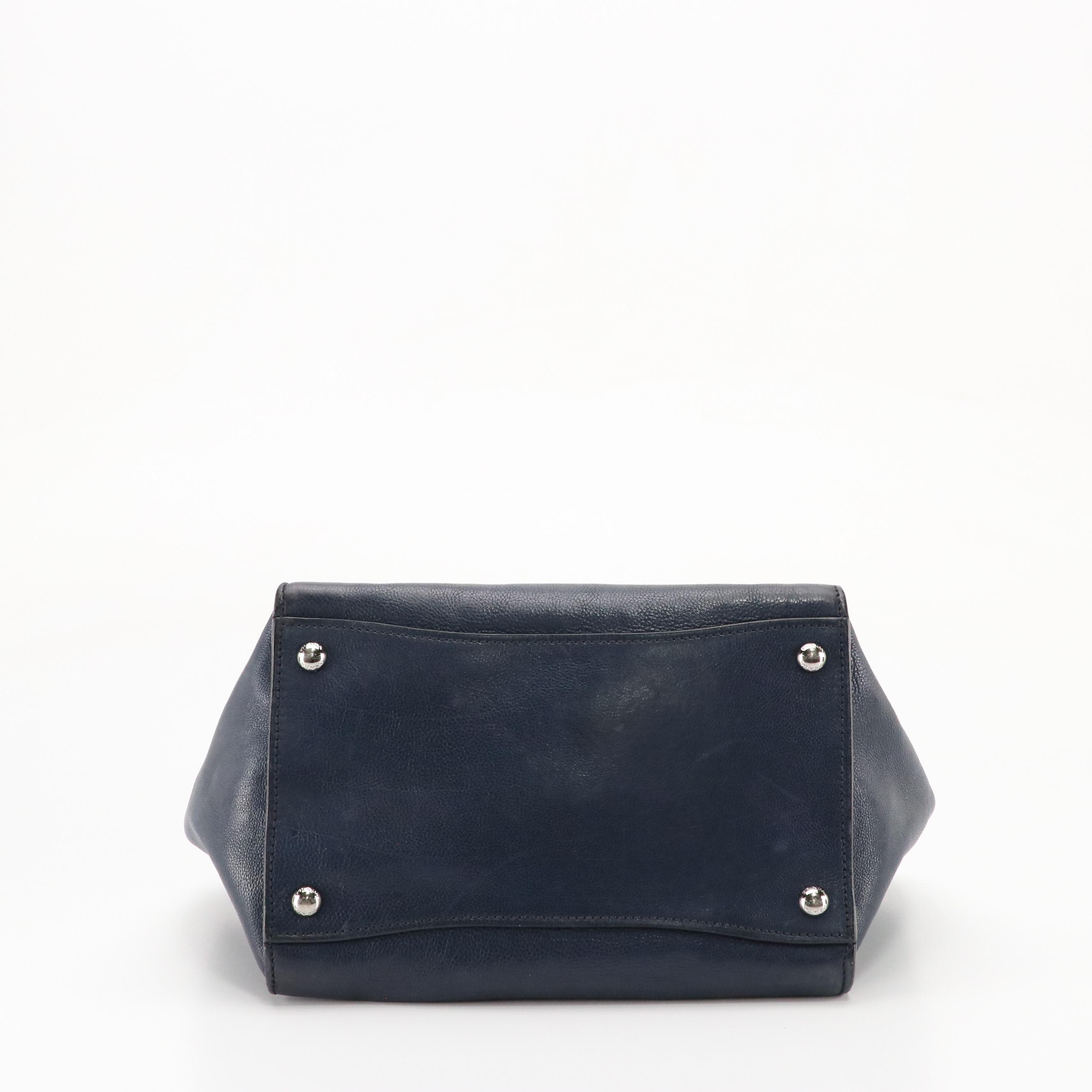 Prada Twin Pocket Two-Way Tote in Baltico Glaced Calfskin Leather