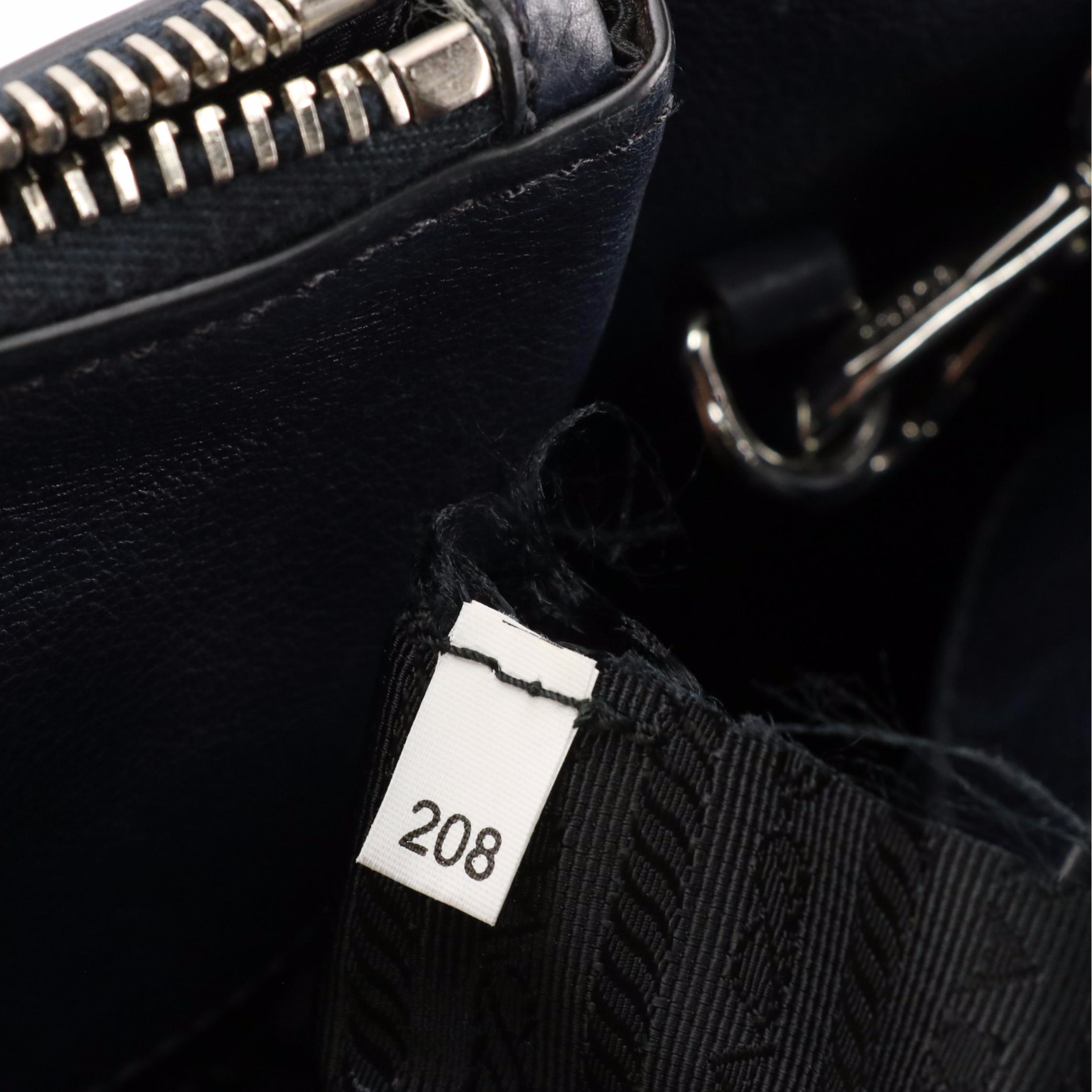 Prada Twin Pocket Two-Way Tote in Baltico Glaced Calfskin Leather